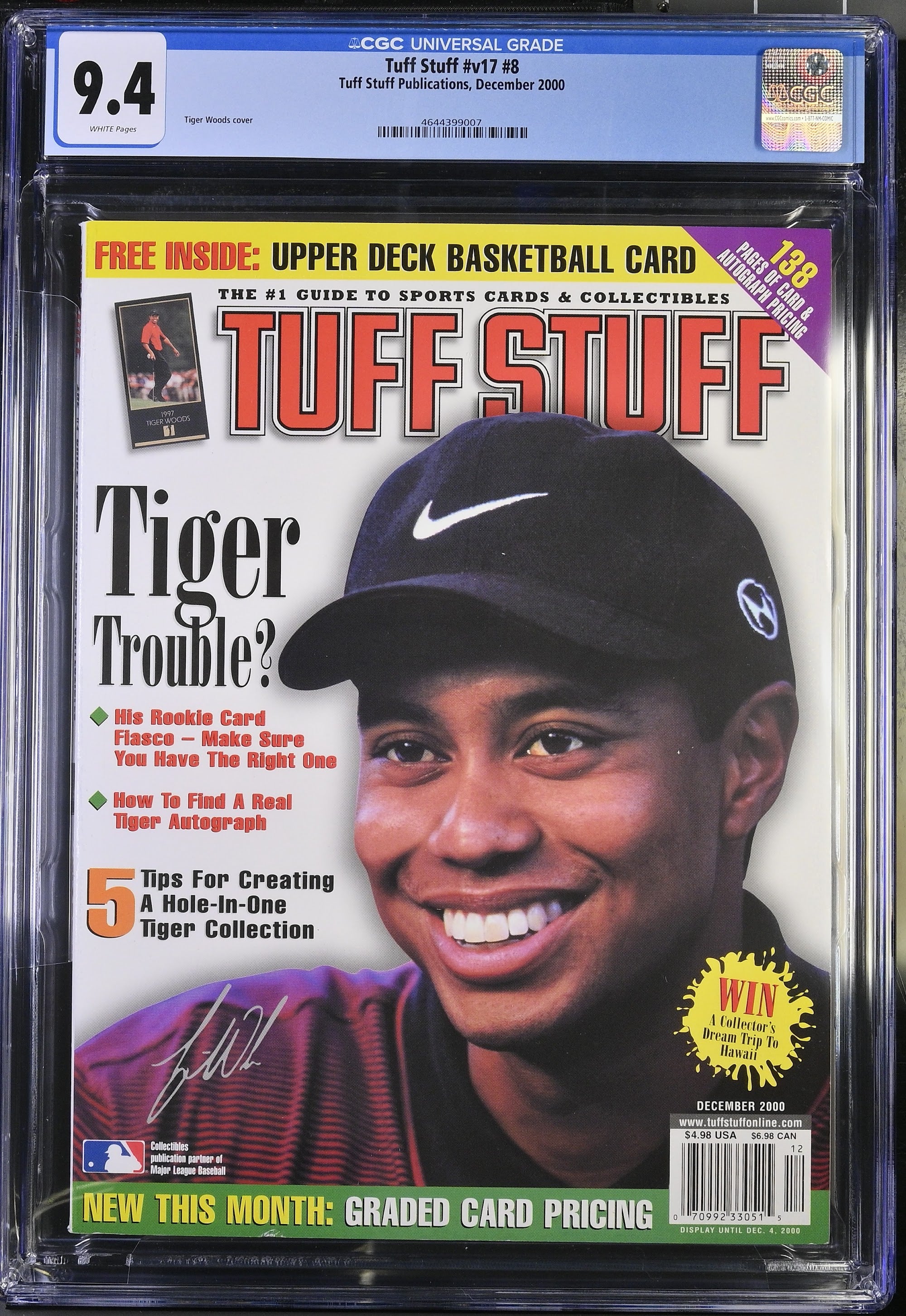2000 Tiger Woods Top Pop – CGC 9.4 Newsstand