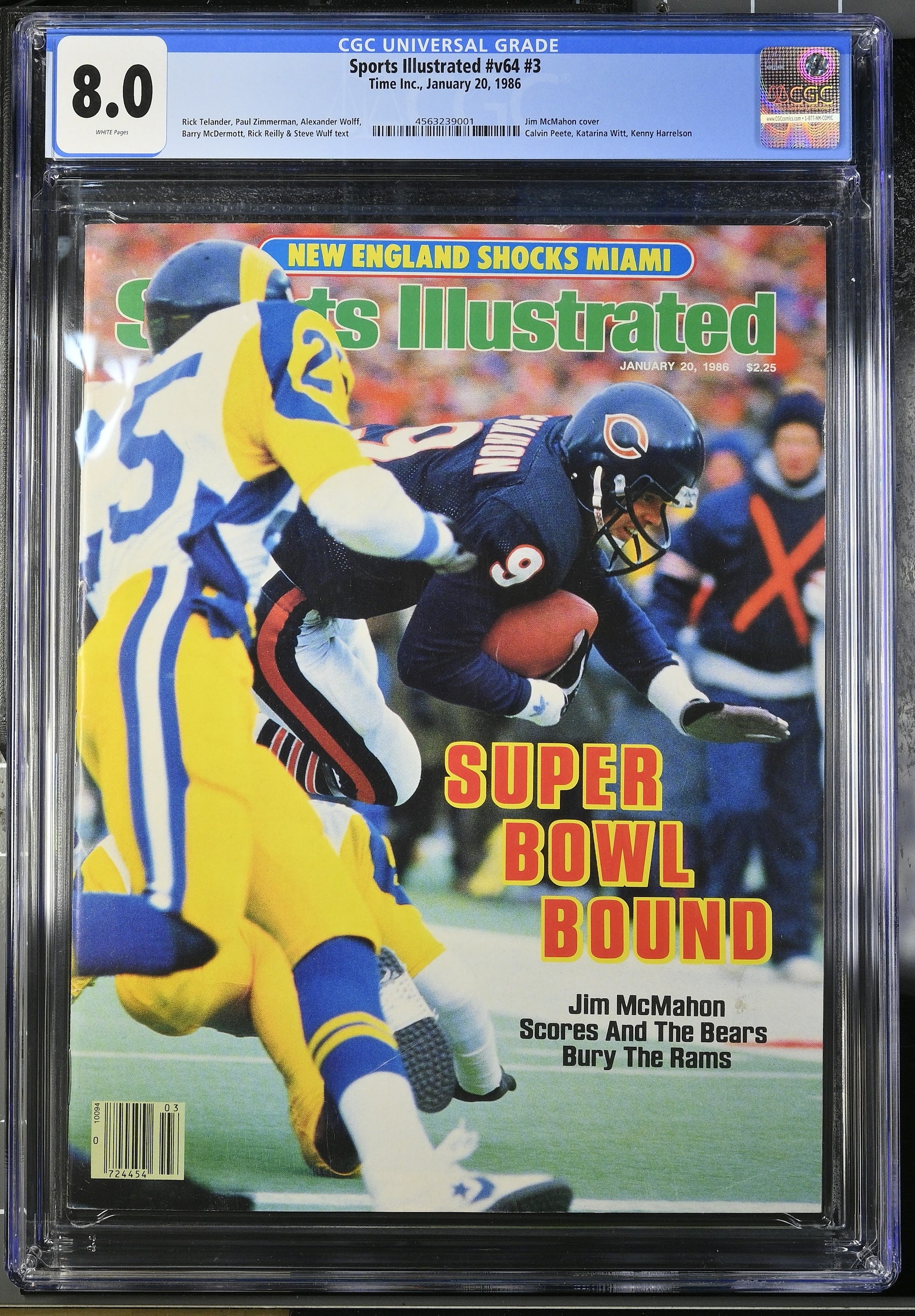 1986 Jim McMahon Sports Illustrated – CGC 8 Newsstand