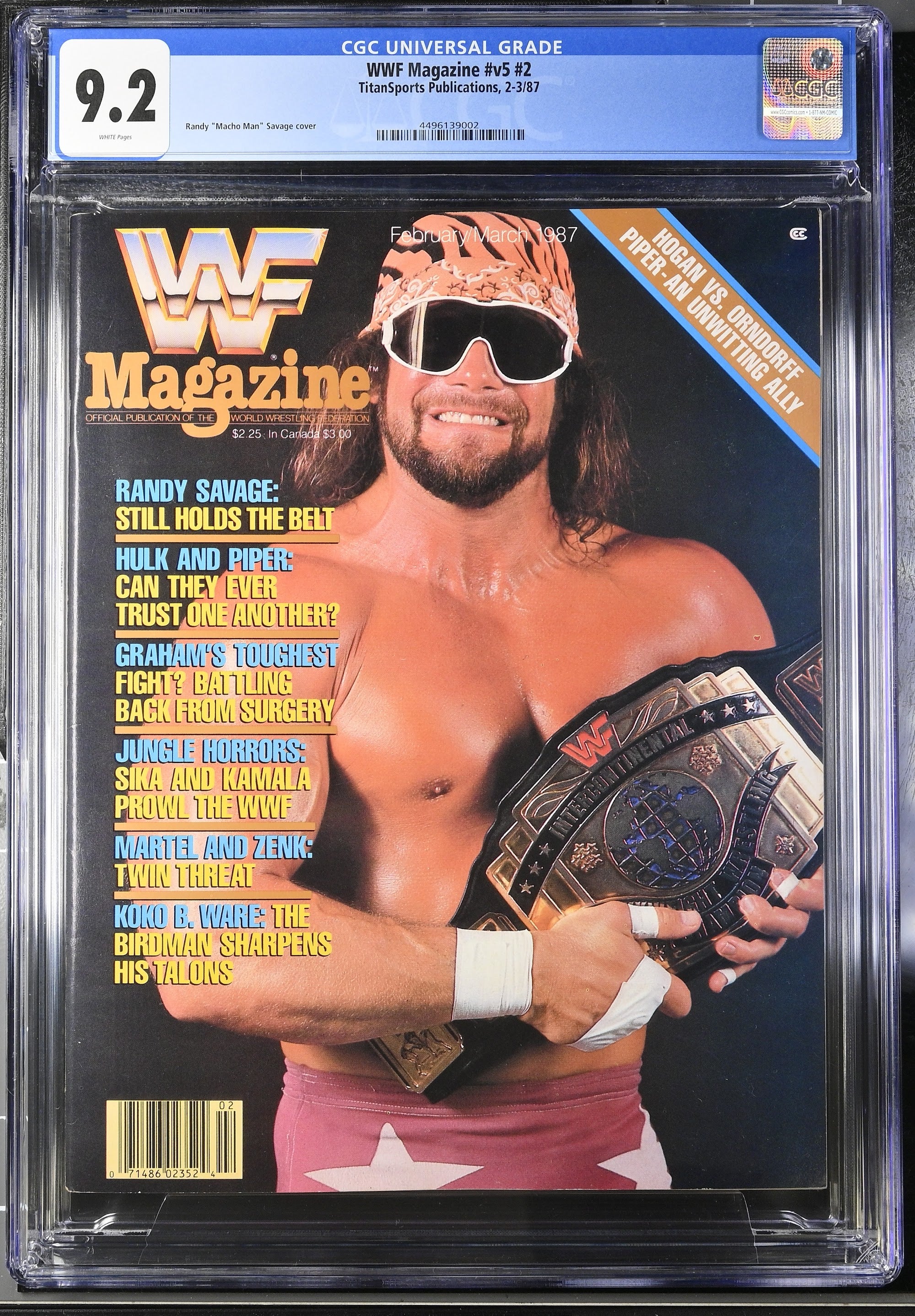 1988 WWF Magazine 1st Cover – CGC 9.2 Newsstand