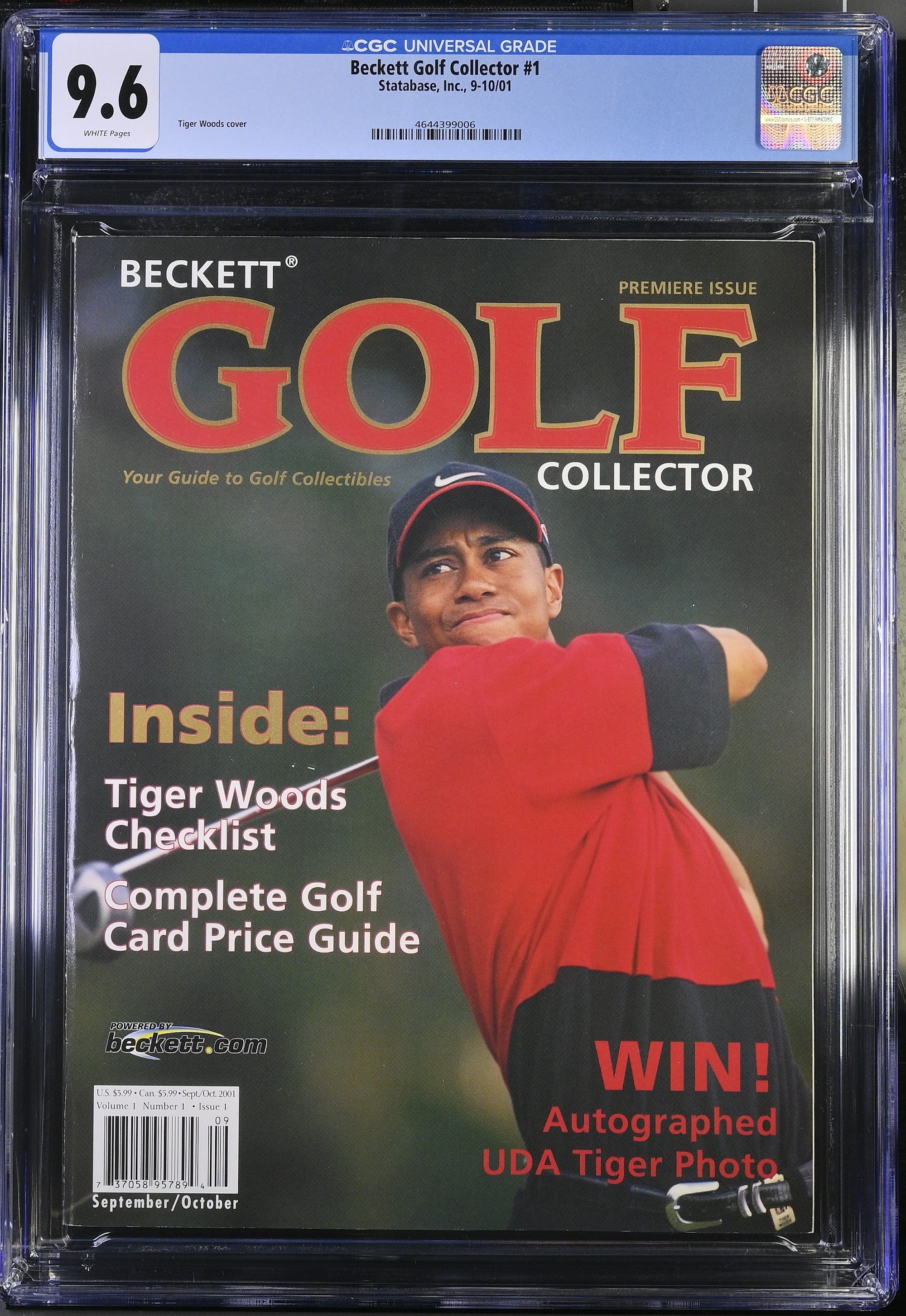 2001 Tiger Woods Beckett – CGC 9.6 Newsstand