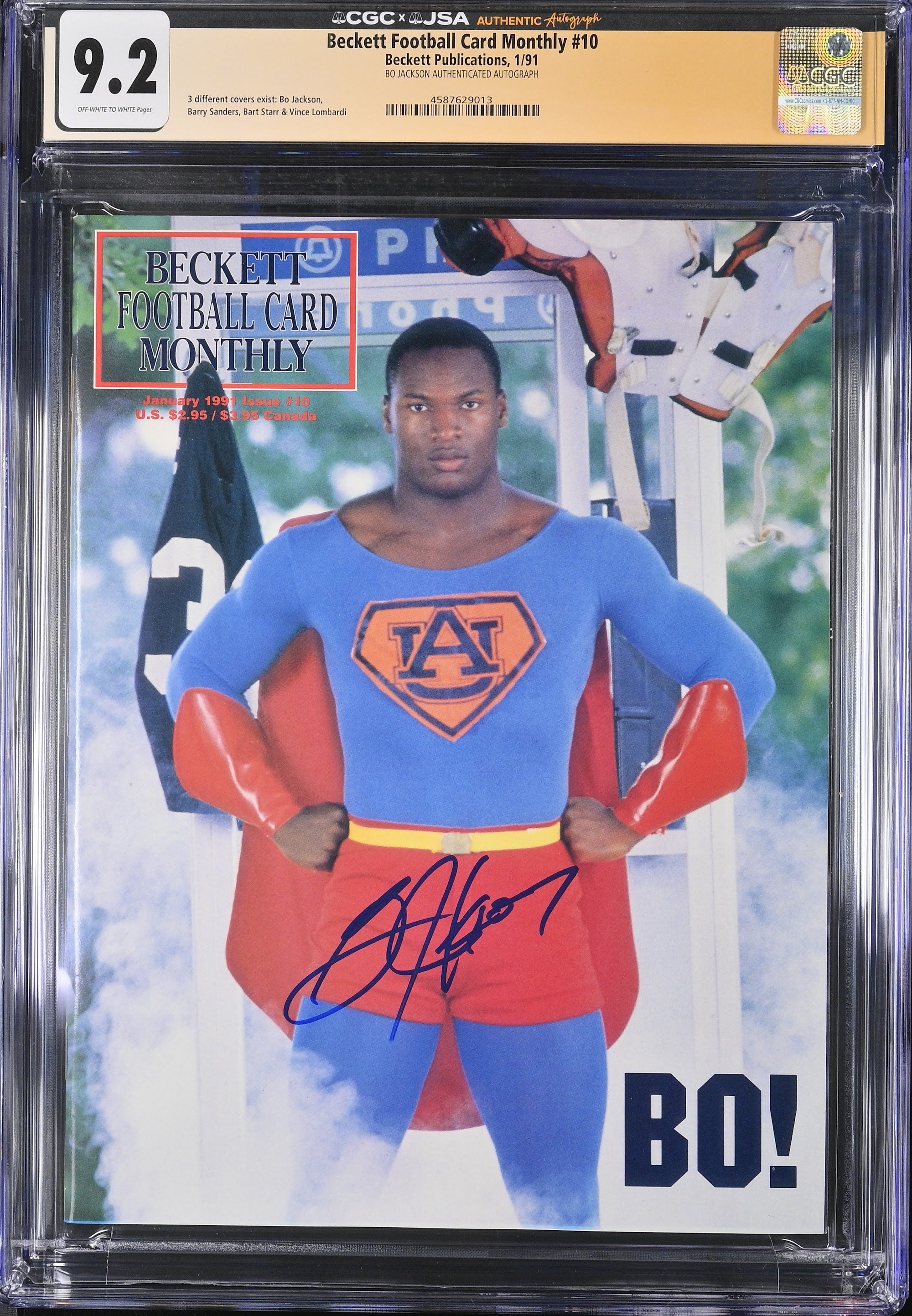 1991 Bo Jackson Beckett Autographed – CGC 9.2