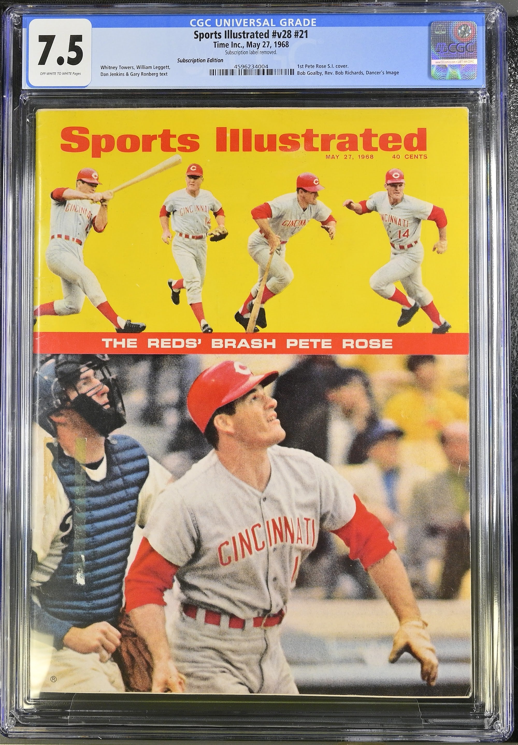 1968 Pete Rose Sports Illustrated 1st Cover – CGC 7.5