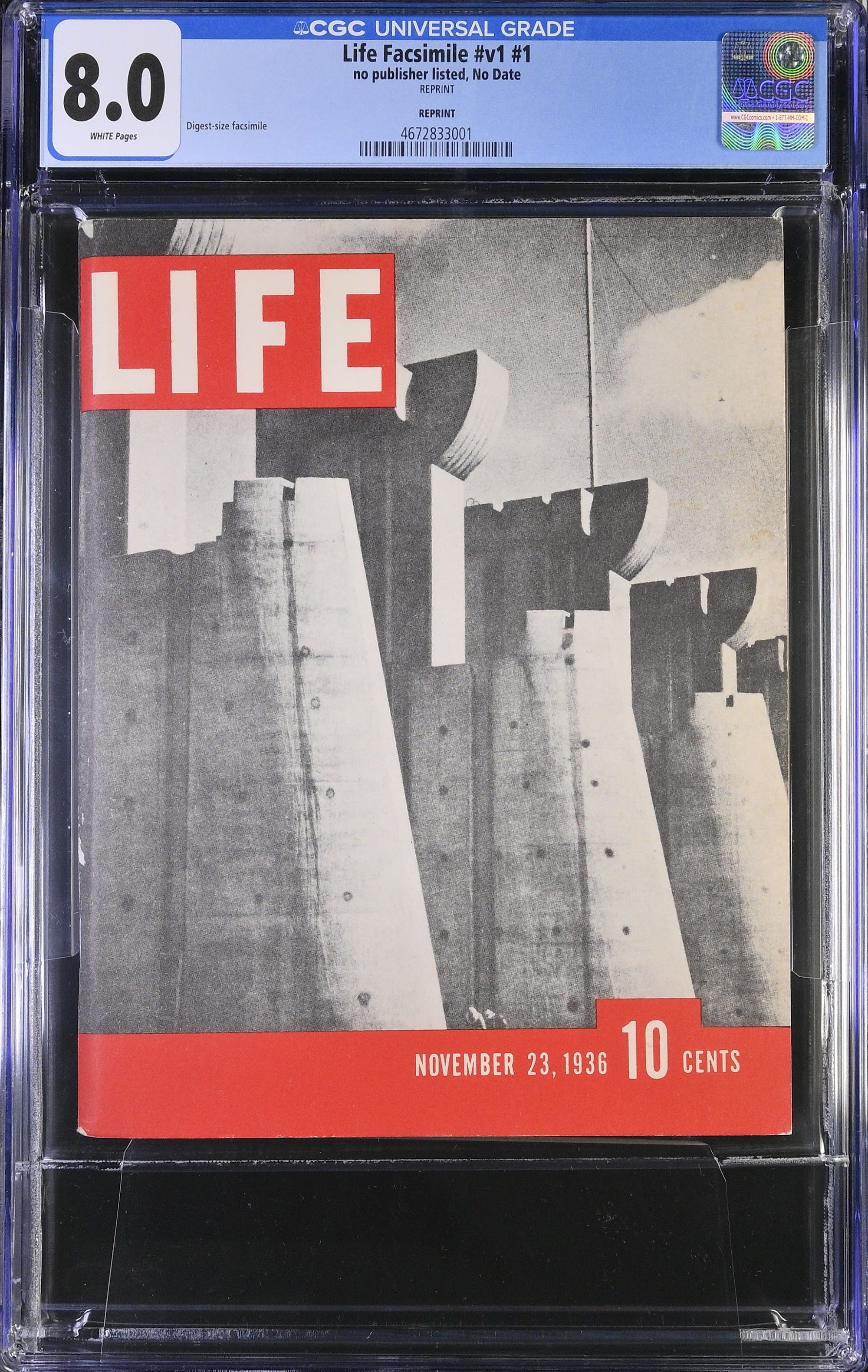 1936 LIFE Magazine Facsimile – CGC 8 #v1 #1 Reprint-thumbmail-1