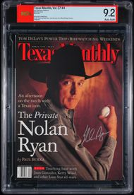 1999 Nolan Ryan Texas Monthly Autographed – PSA 9.2 Newsstand