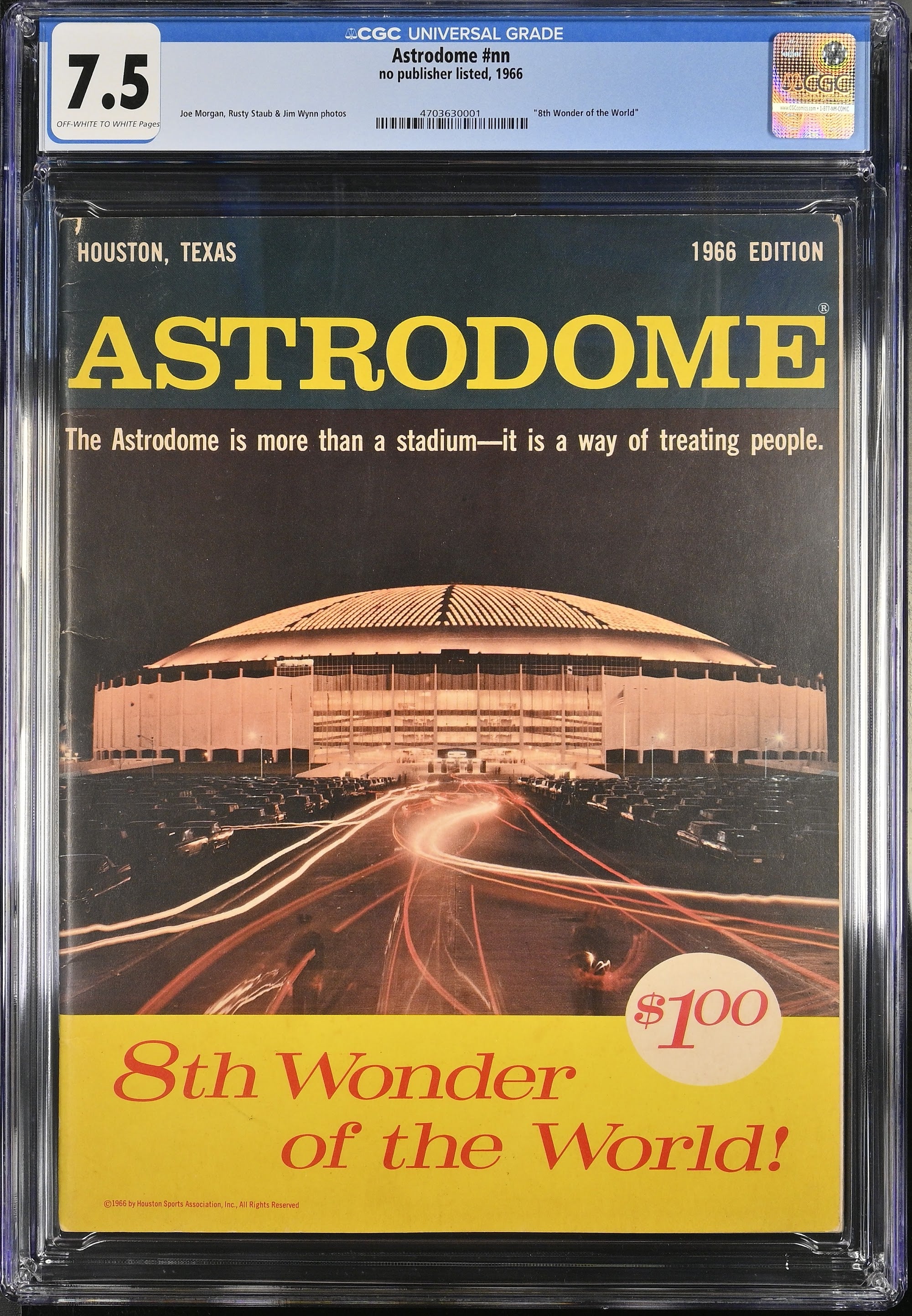 1966 Houston Astrodome – CGC 7.5 "8th Wonder of the World"