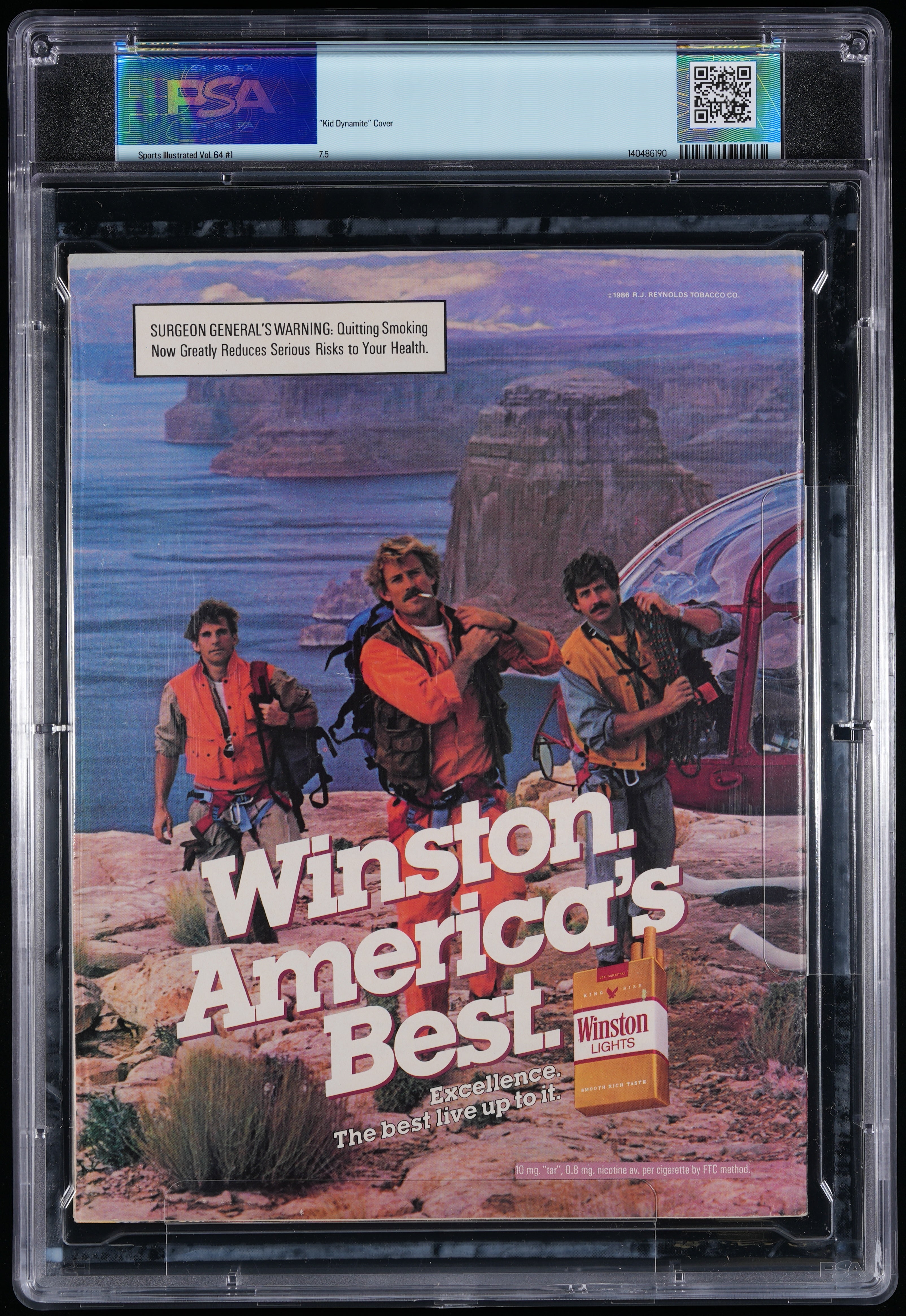 1986 Mike Tyson Sports Illustrated 1st Cover Autographed – PSA 7.5
