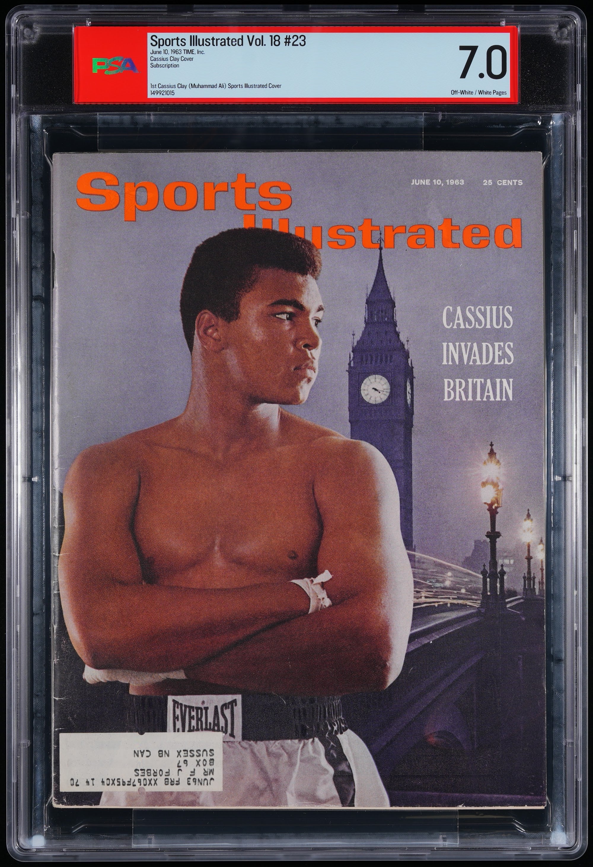 1963 Muhammad Ali Sports Illustrated 1st Cover – PSA 7