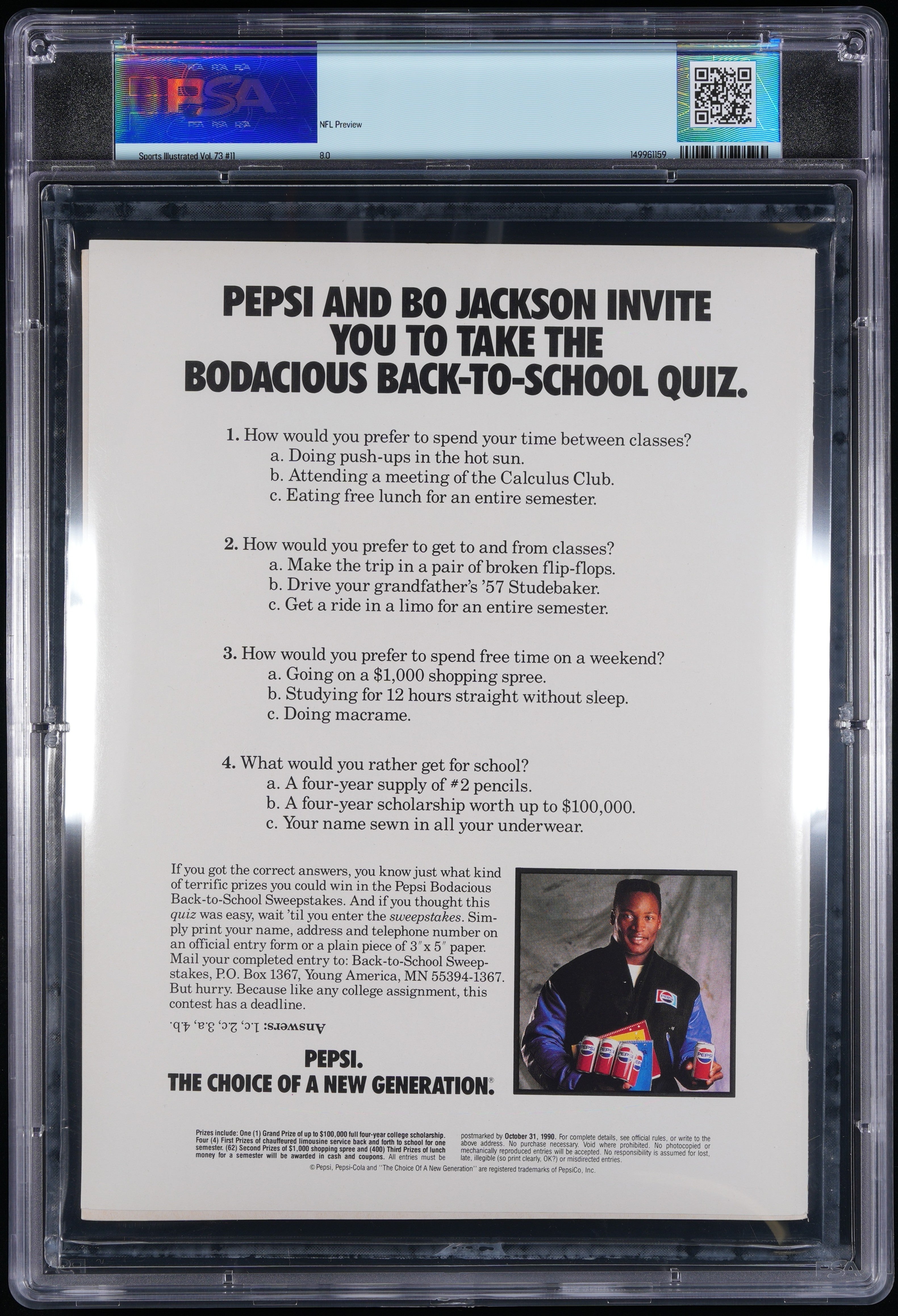1990 Sports Illustrated 1st Cover Autographed – PSA 8 Newsstand