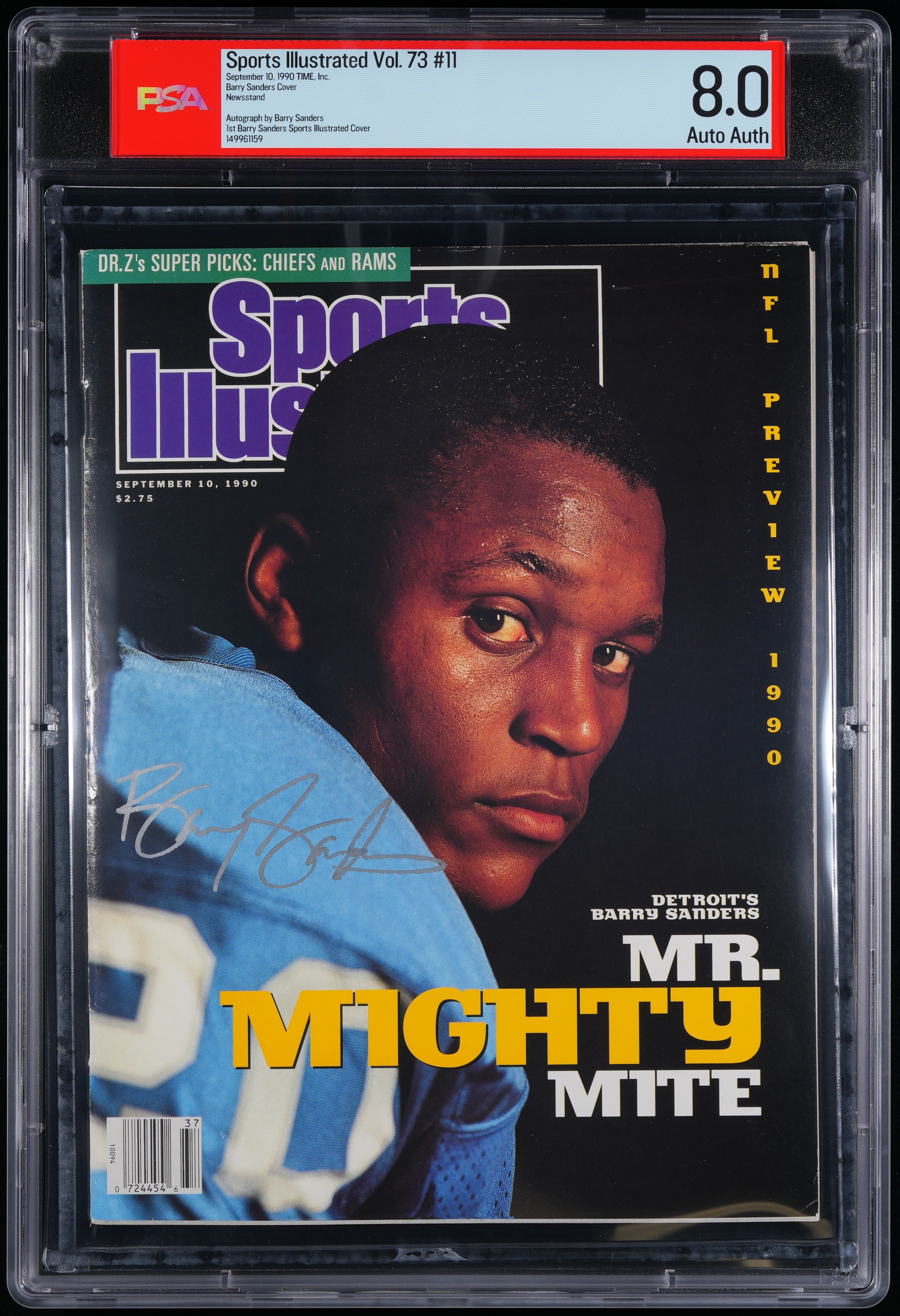 1990 Sports Illustrated 1st Cover Autographed – PSA 8 Newsstand