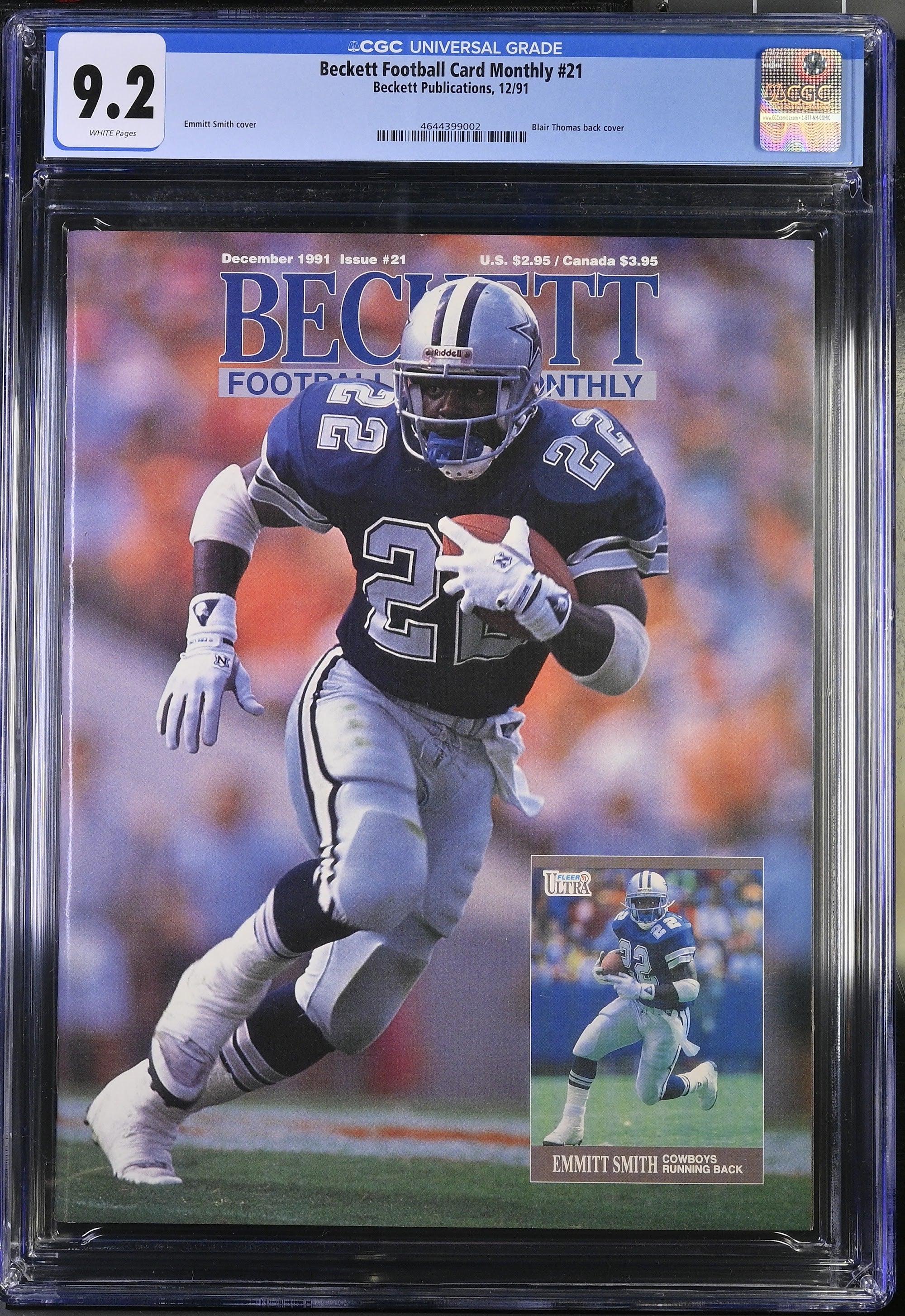 1991 Emmitt Smith Beckett – CGC 9.2