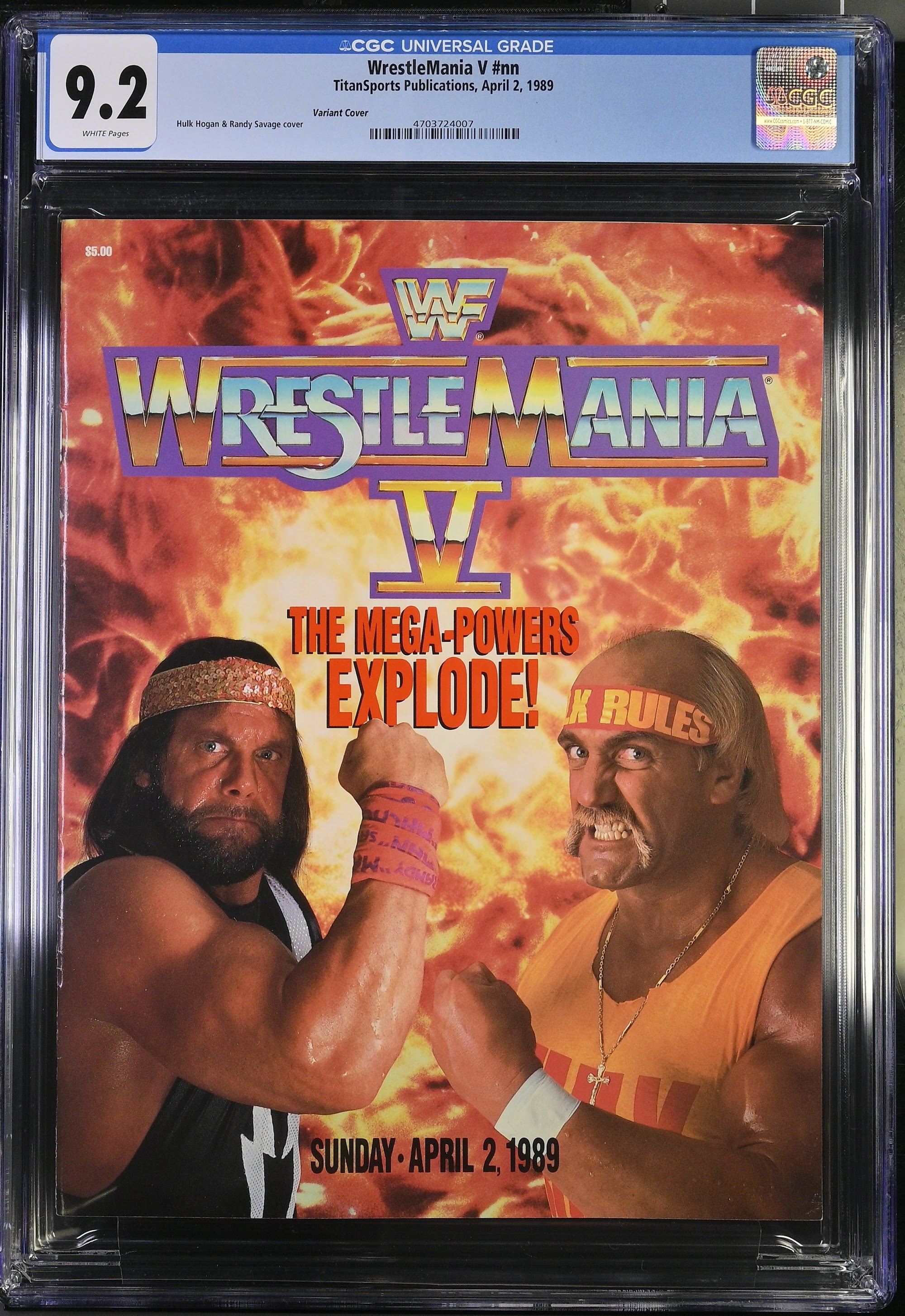 1989 Hulk Hogan WrestleMania Program – CGC 9.2