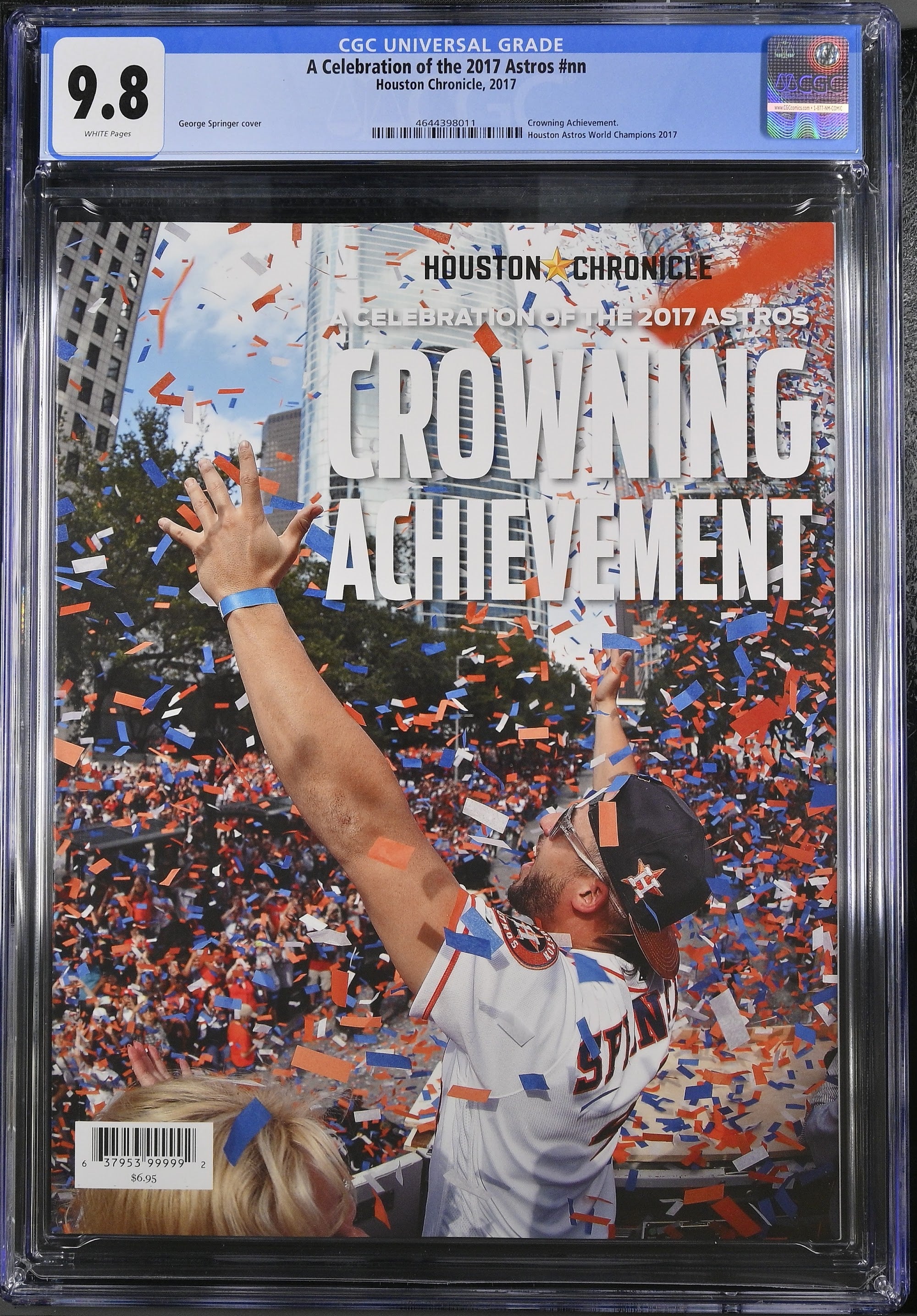2017 George Springer Houston Chronicle — CGC 9.8