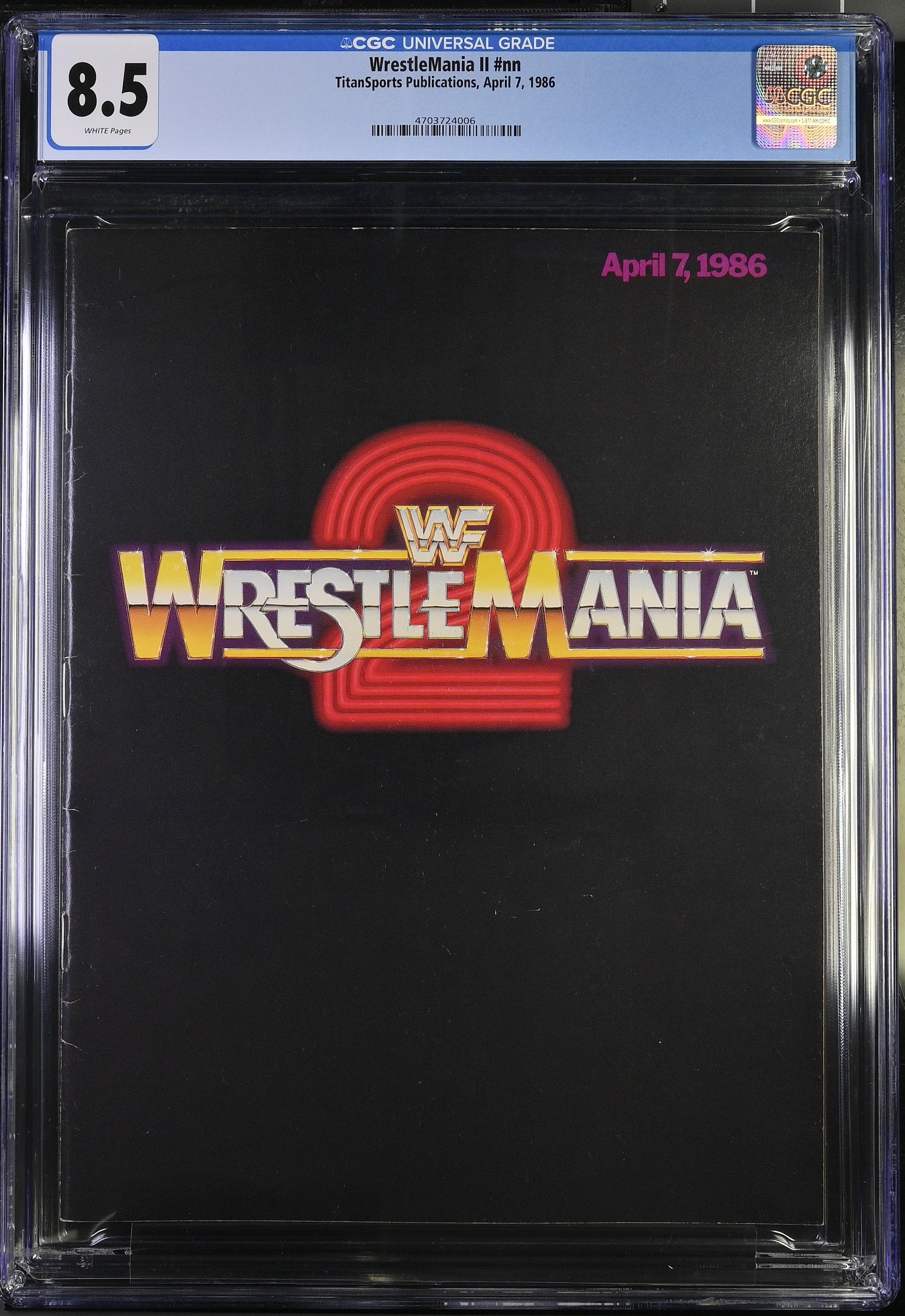 1986 WrestleMania Program – CGC 8.5
