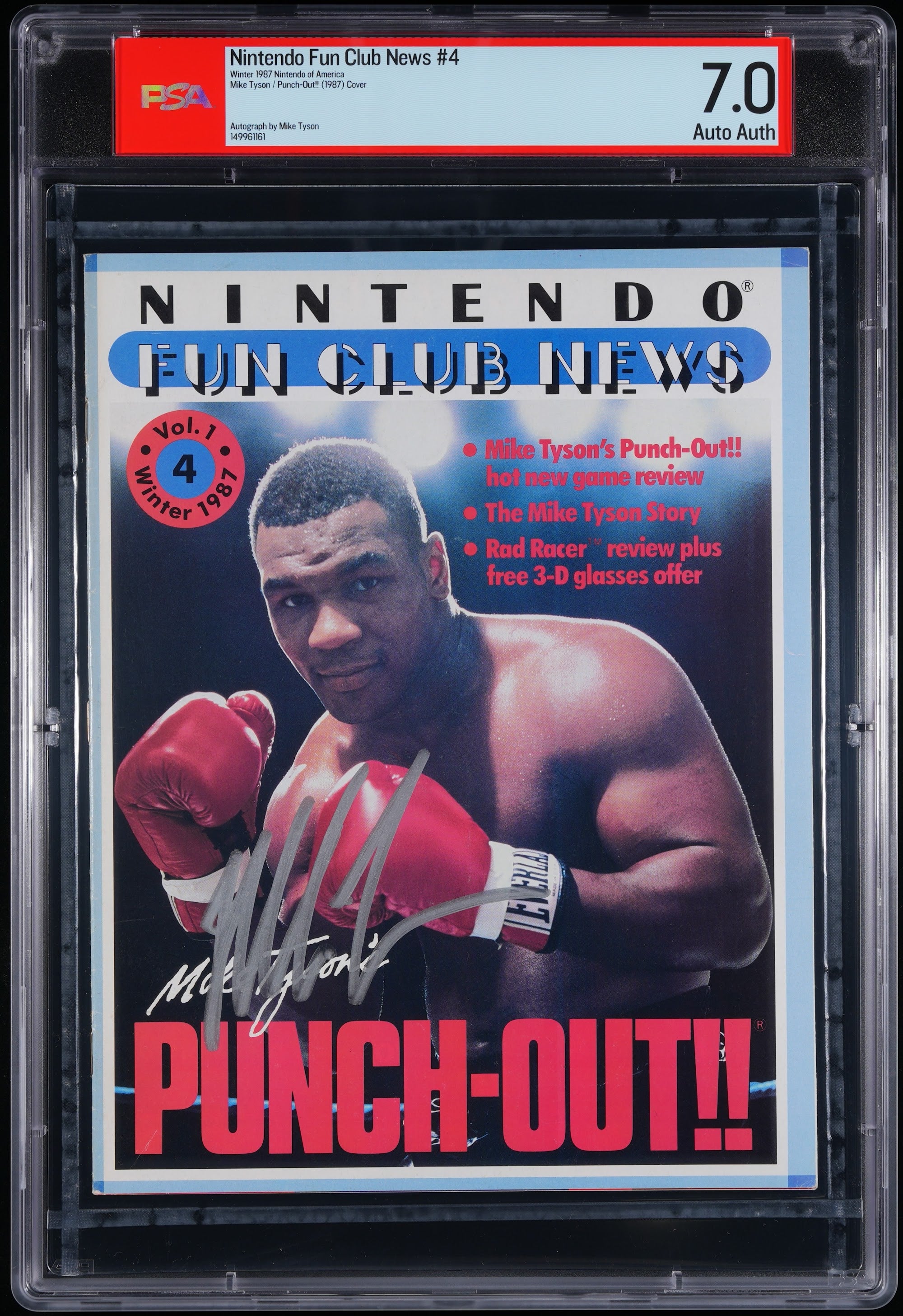 1987 Mike Tyson Autographed – PSA 7 Newsstand