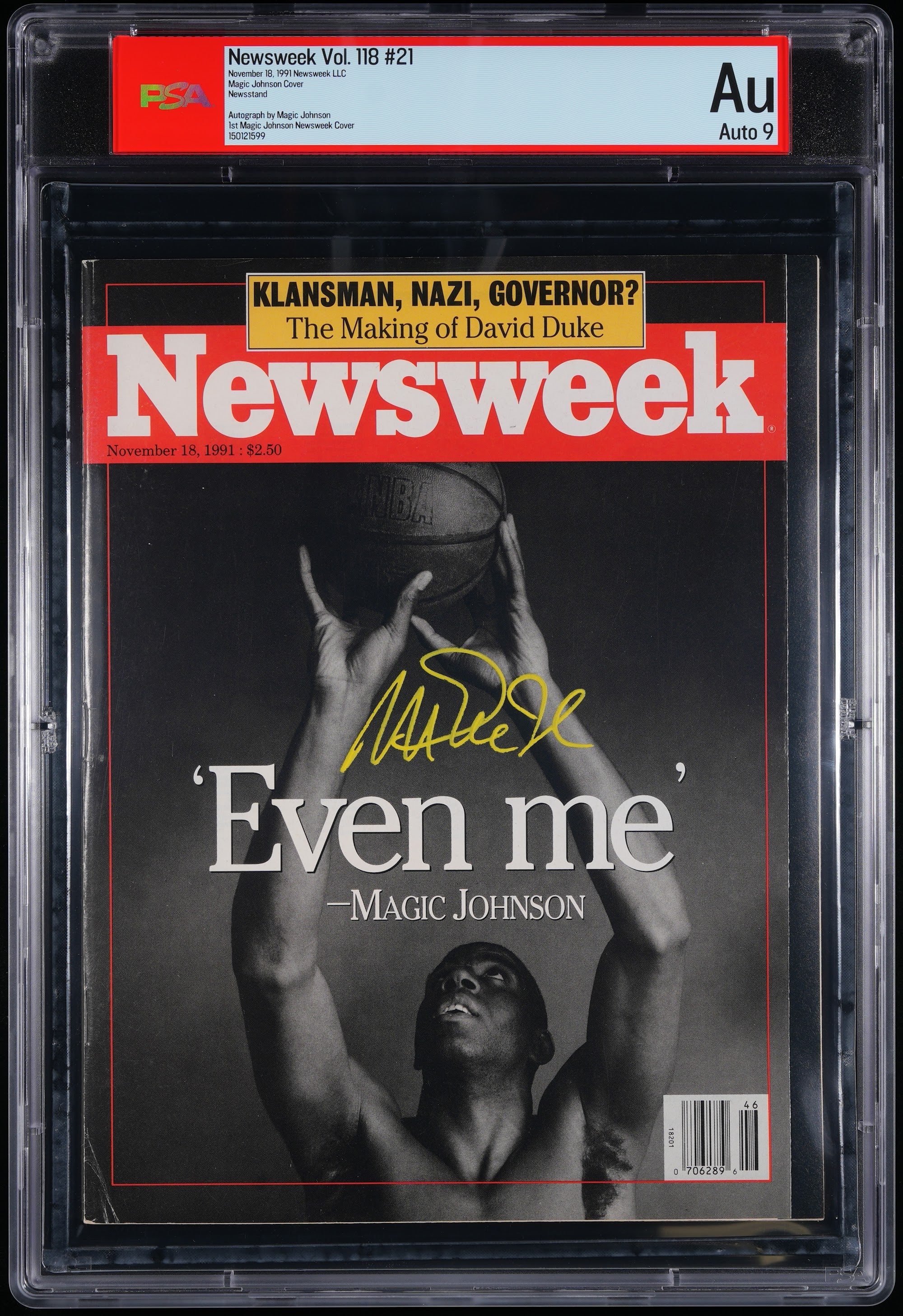 1991 Magic Johnson Newsweek Autographed – PSA Newsstand