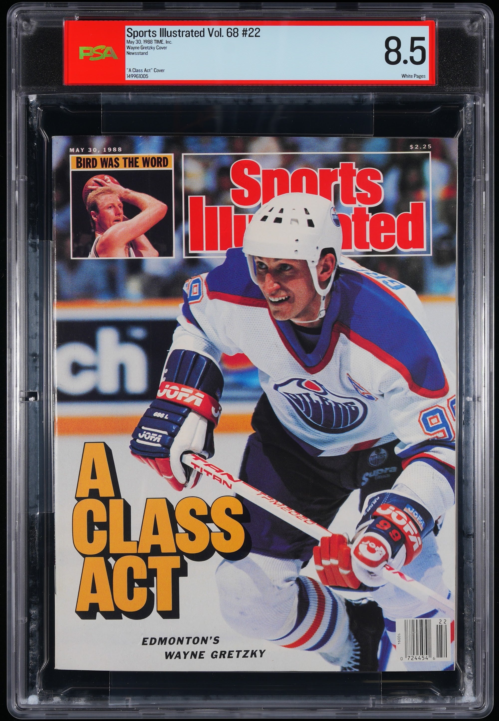 1988 Wayne Gretzky Sports Illustrated – PSA 8.5 Newsstand