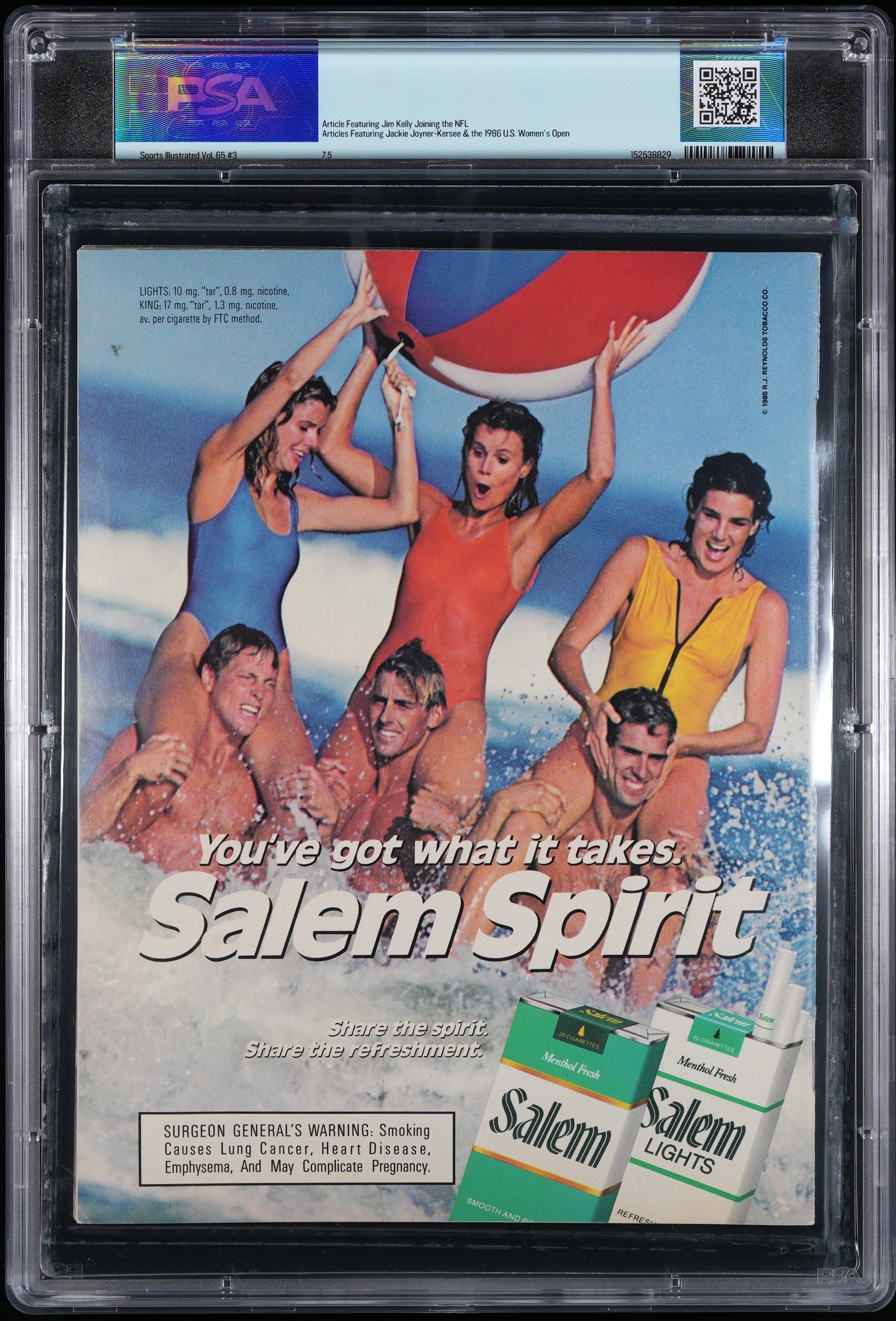 1986 Sports Illustrated Autographed – PSA 7.5 Subscription