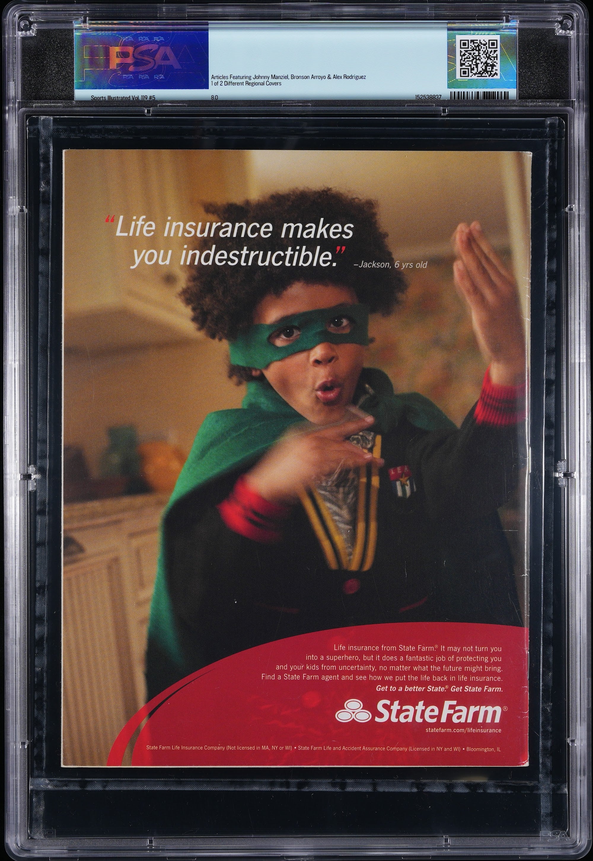 Sports Illustrated 1st Cover Autographed – PSA 8