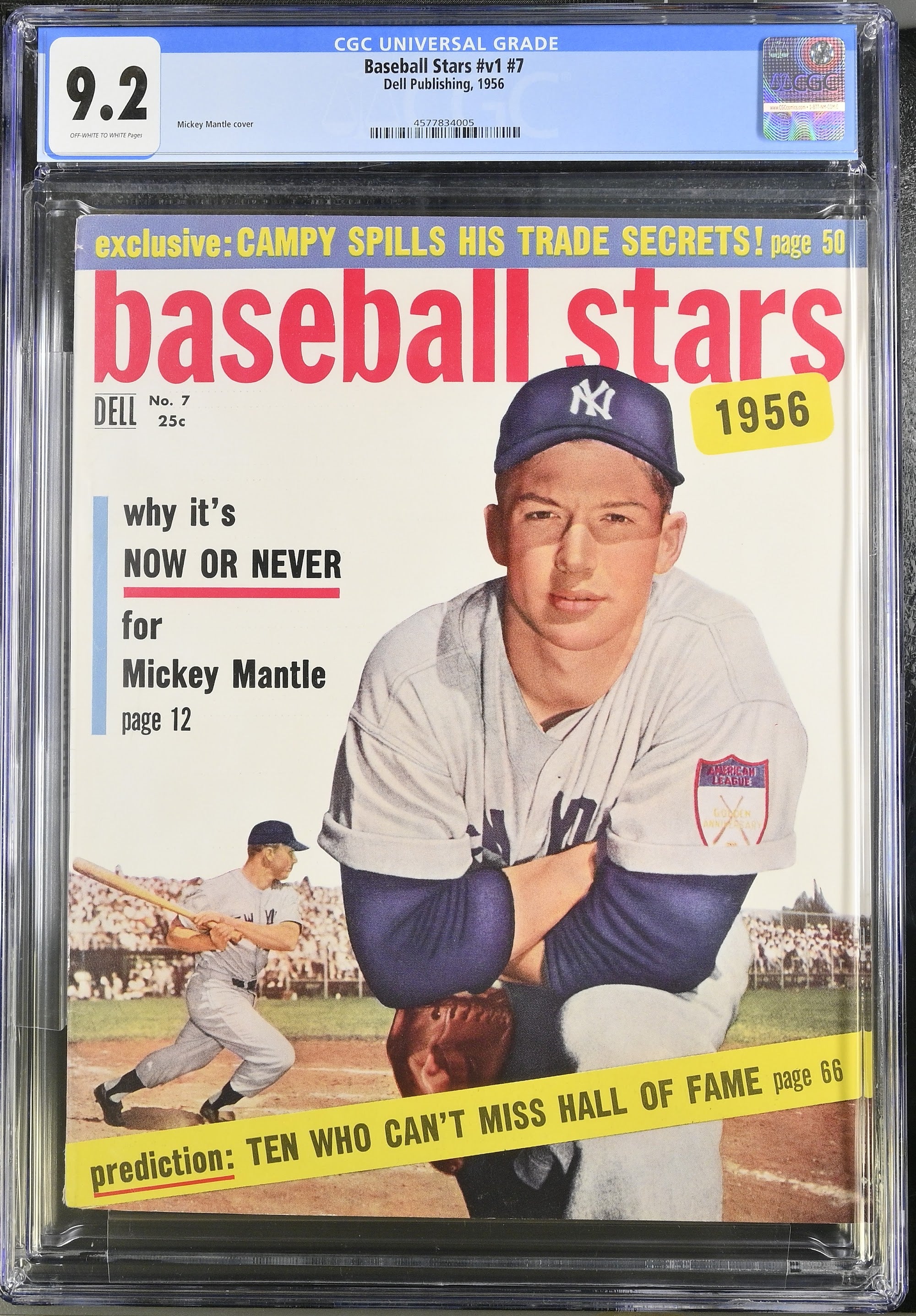 1956 Mickey Mantle – CGC 9.2 Newsstand