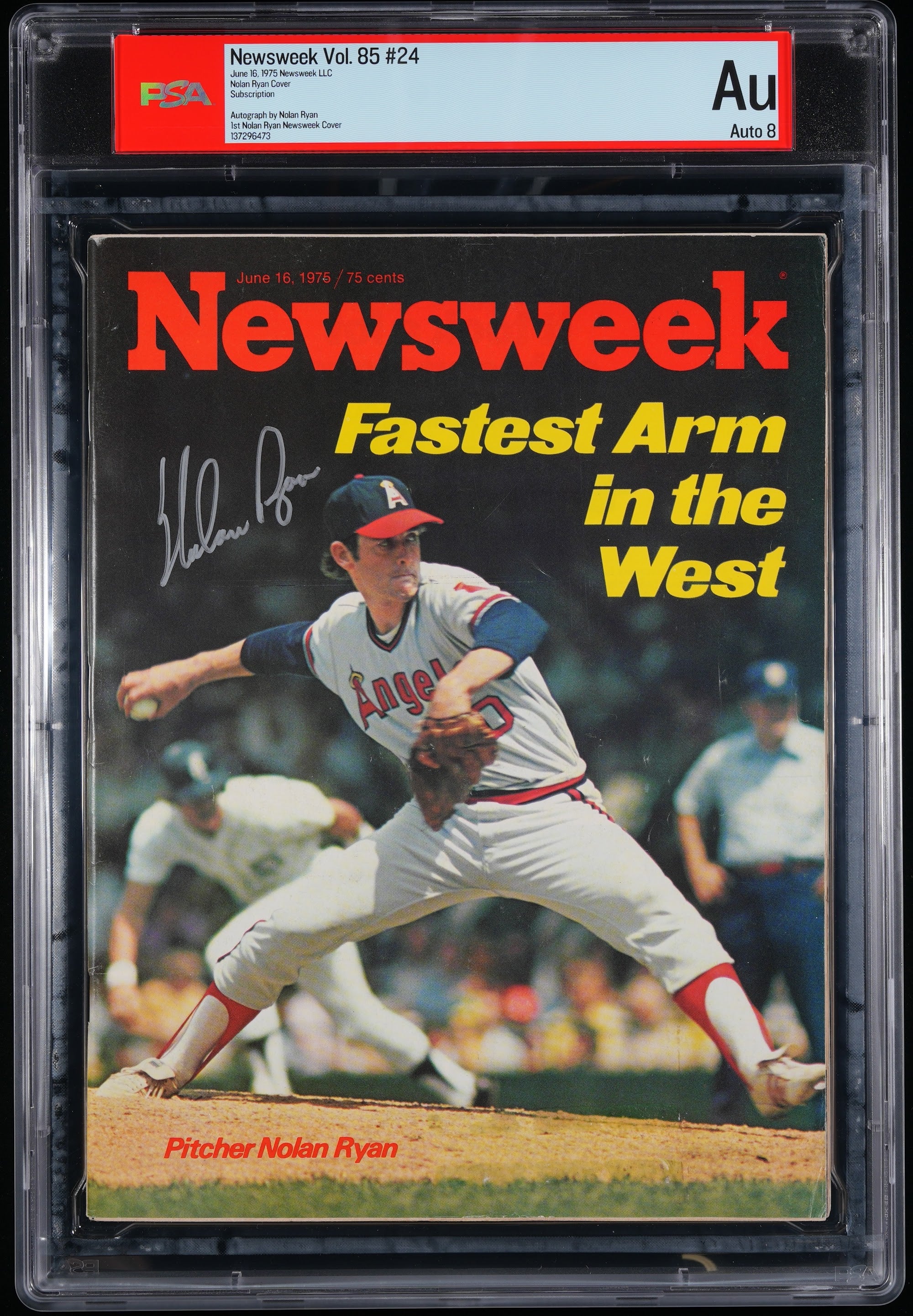 1975 Nolan Ryan Newsweek Autographed – PSA Subscription