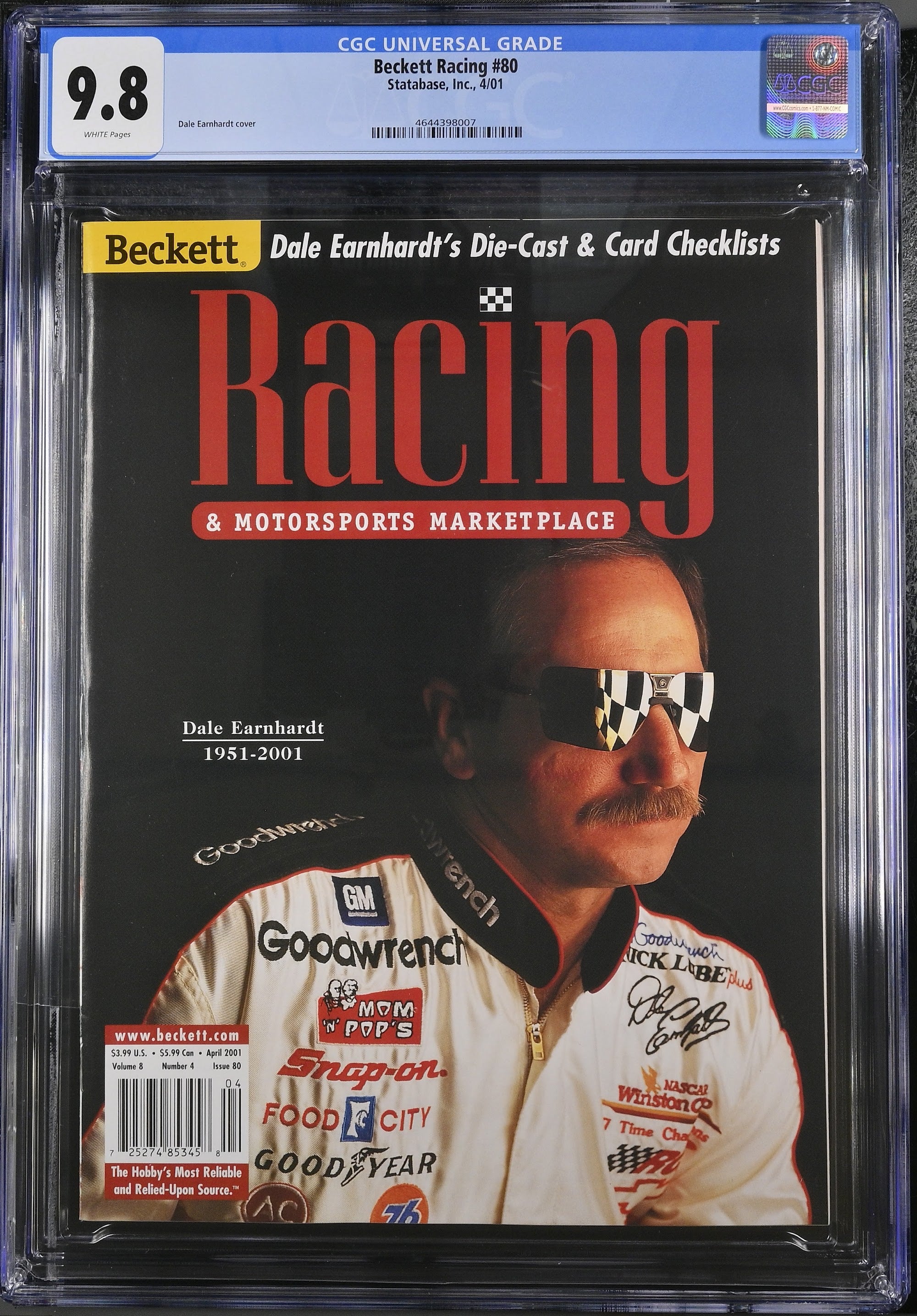 2021 Dale Earnhardt Beckett Top Pop – CGC 9.8 Newsstand