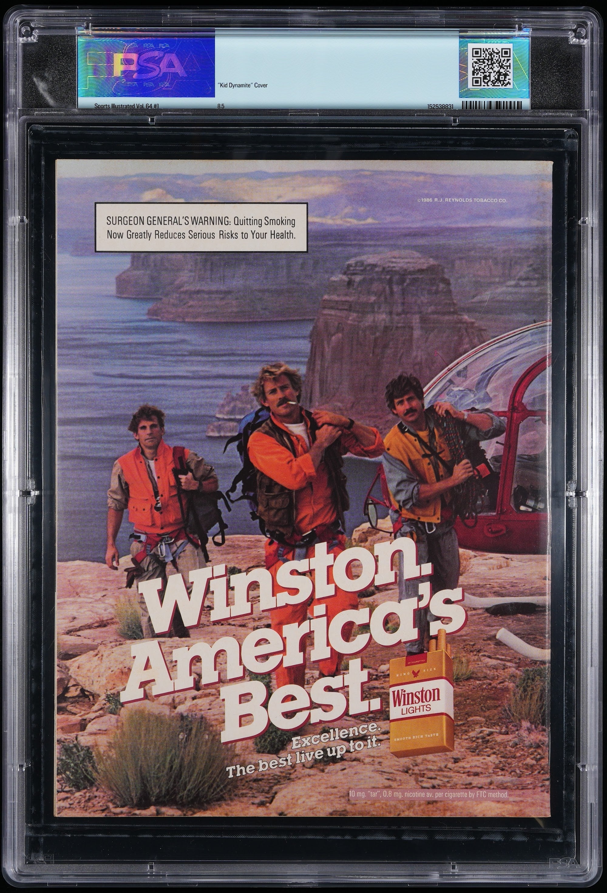 1986 Mike Tyson Sports Illustrated 1st Cover Autographed – PSA 8.5