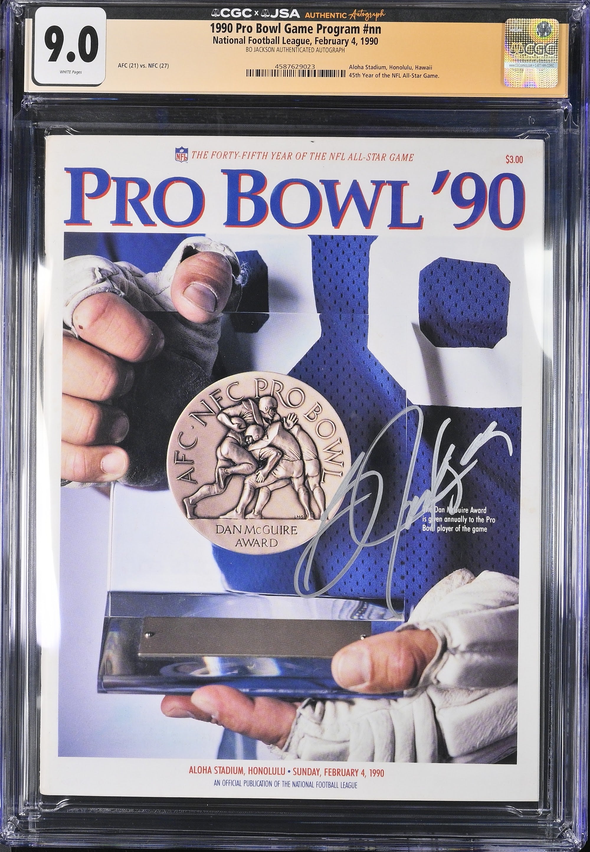 1990 Bo Jackson Autographed – CGC 9