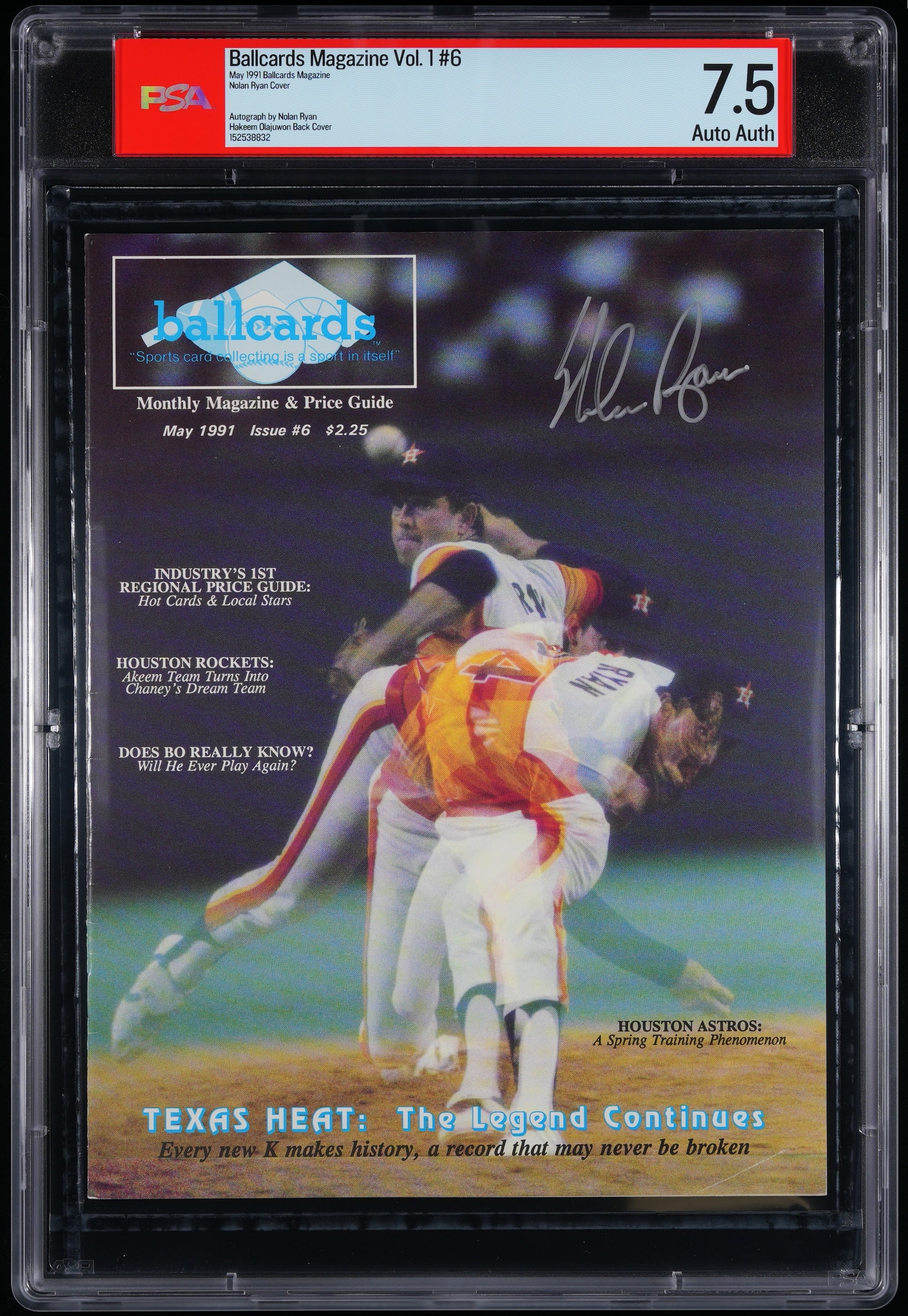 1991 Nolan Ryan Autographed – PSA 7.5