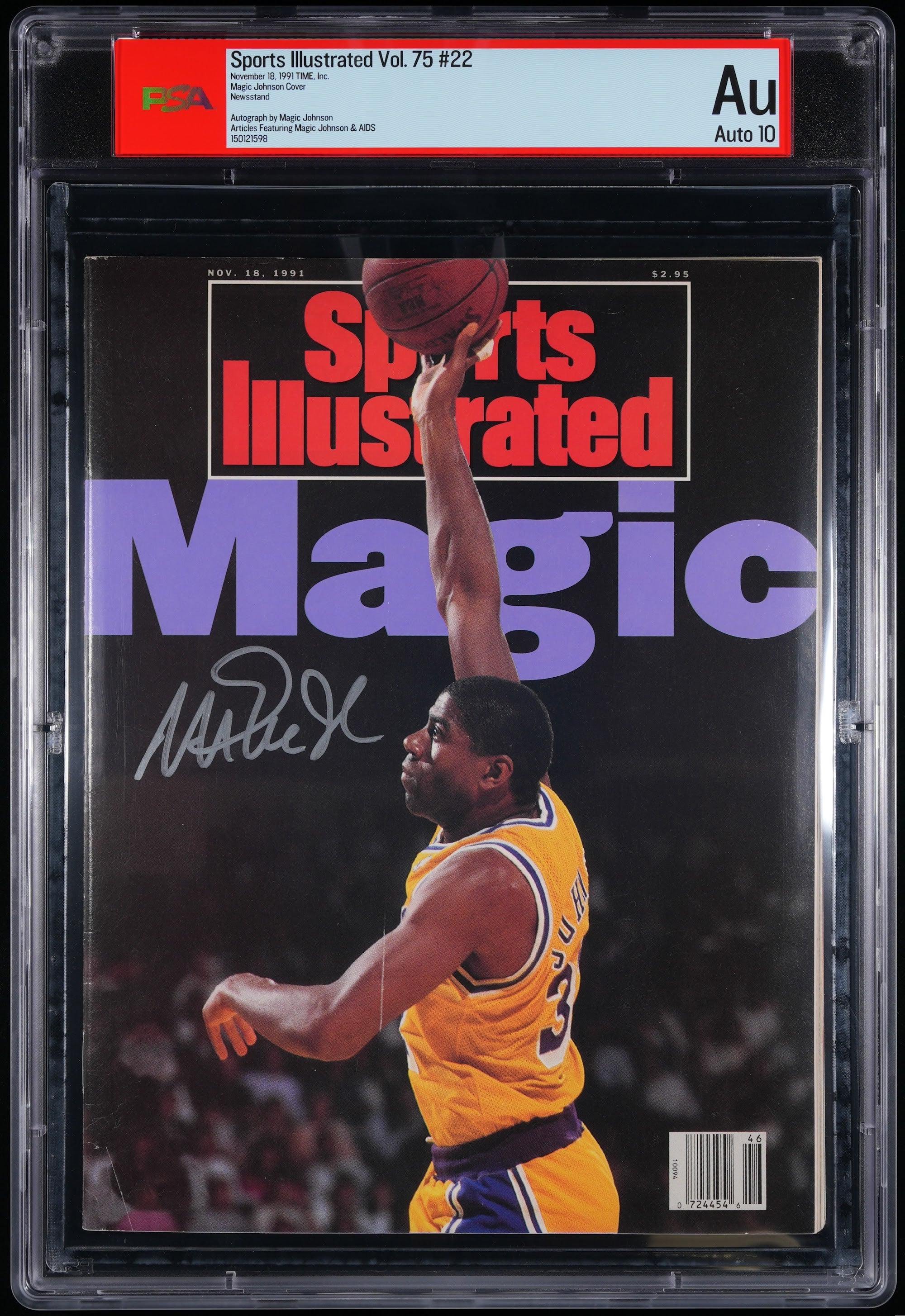 1991 Magic Johnson Sports Illustrated Autographed – PSA