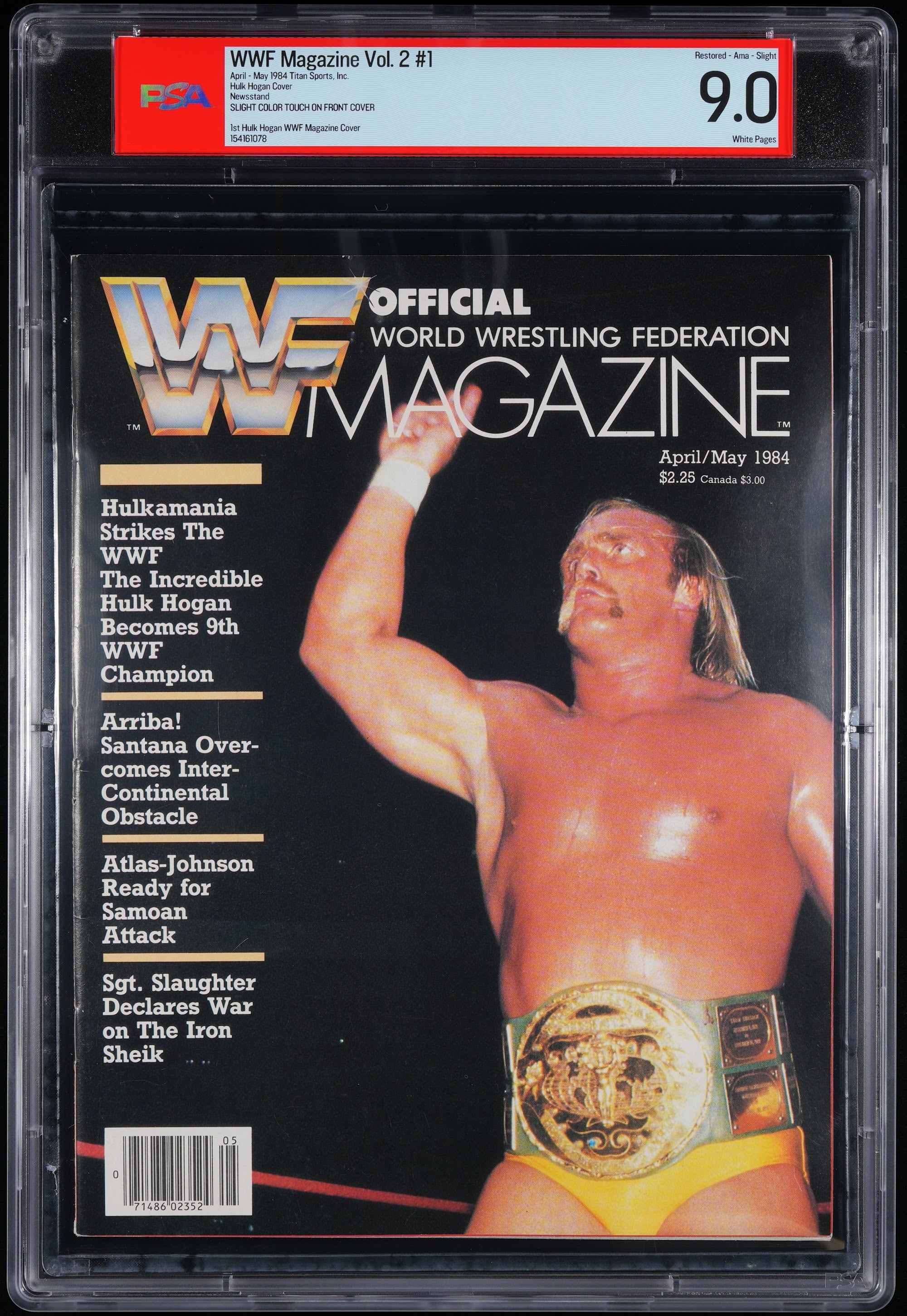 1984 Hulk Hogan WWF Magazine 1st Cover – PSA Newsstand