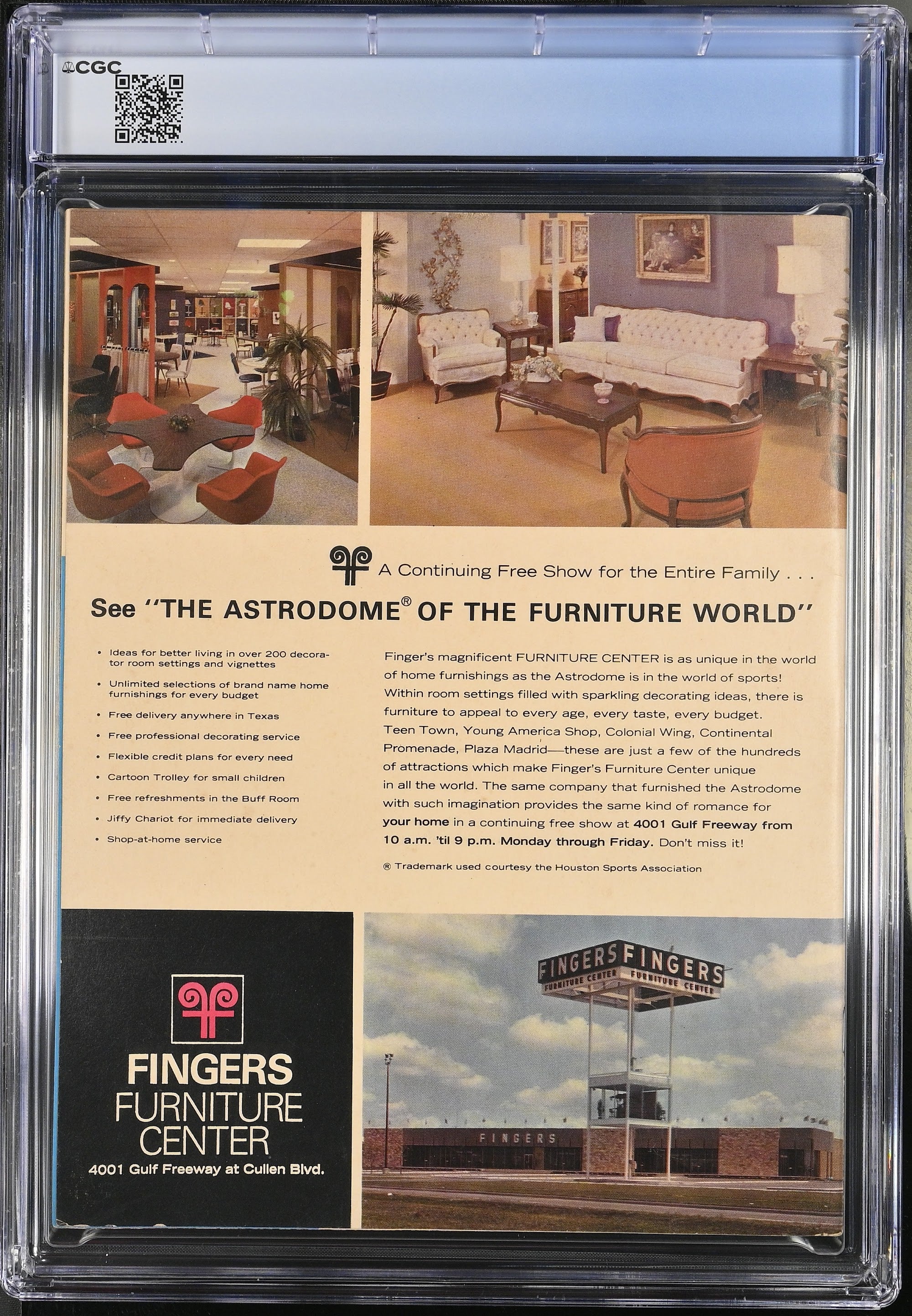 1966 Houston Astrodome – CGC 8 1966 Edition "8th Wonder of the World"-thumbmail-2