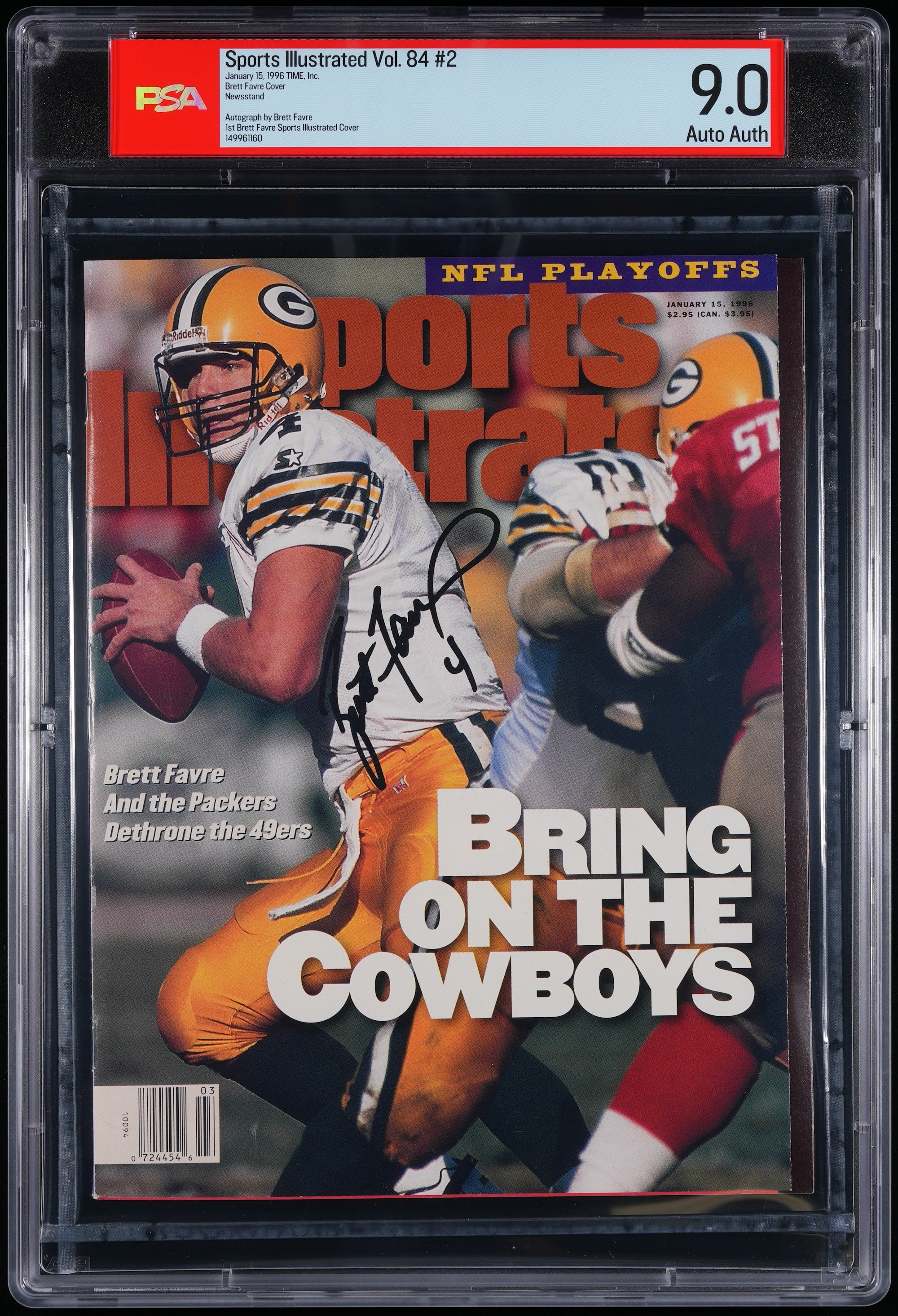 1996 Sports Illustrated 1st Cover Autographed – PSA 9 Newsstand