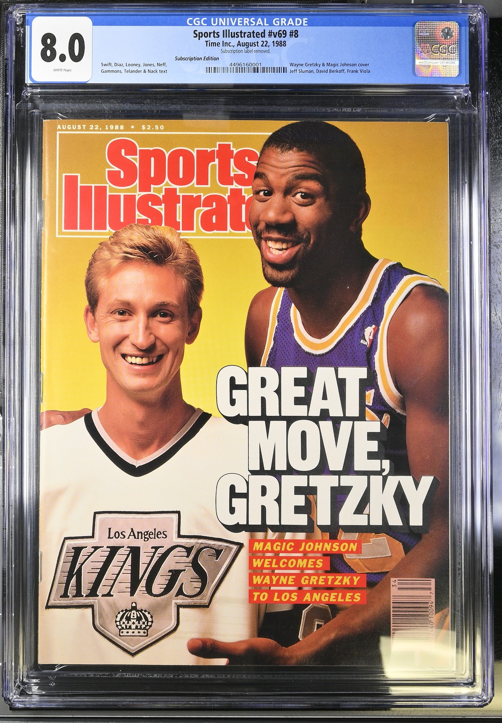 1988 Magic Johnson & Wayne Gretzky Sports Illustrated – CGC 8