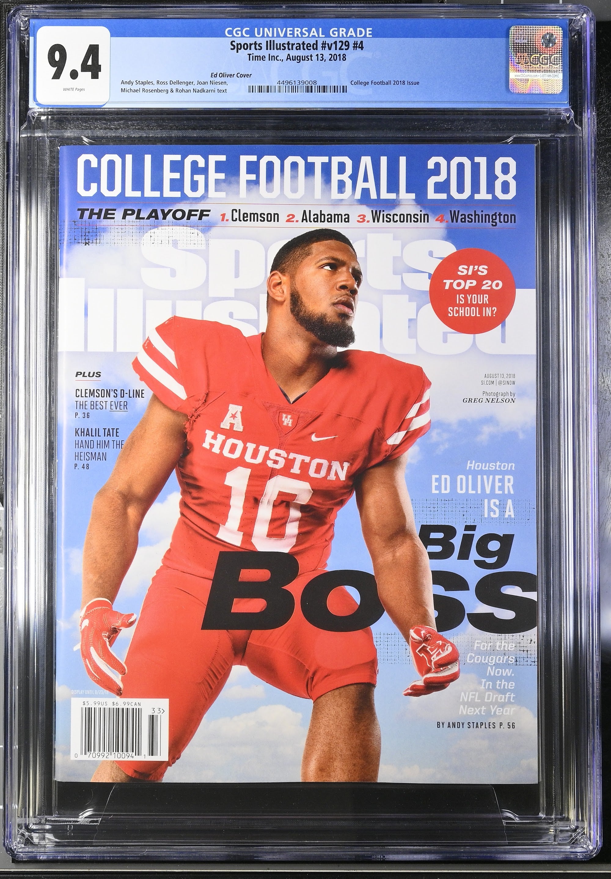 2018 Sports Illustrated 1st Cover Top Pop – CGC 9.4