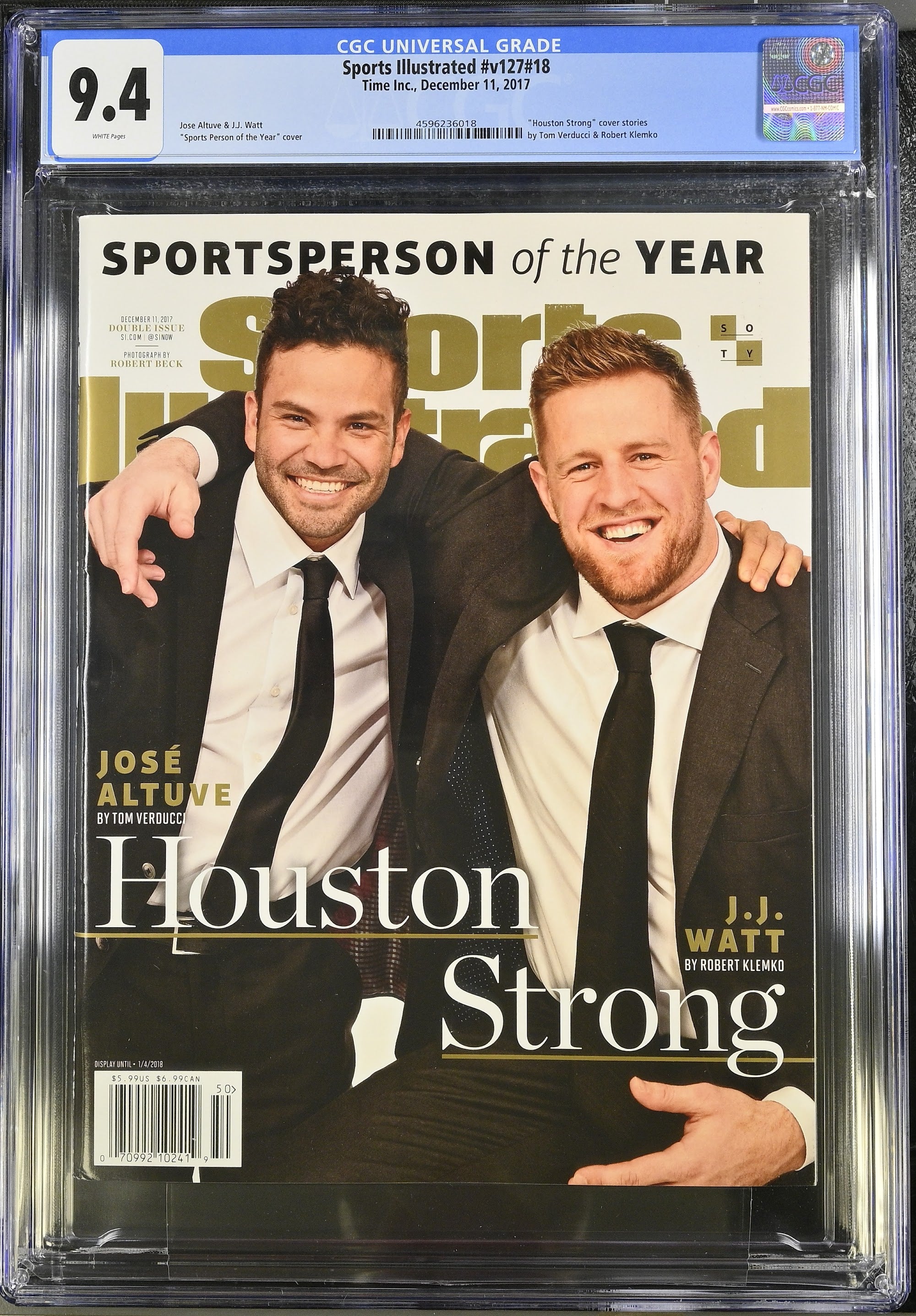 2017 Jose Altuve & J.J. Watt Sports Illustrated – CGC 9.4 Newsstand