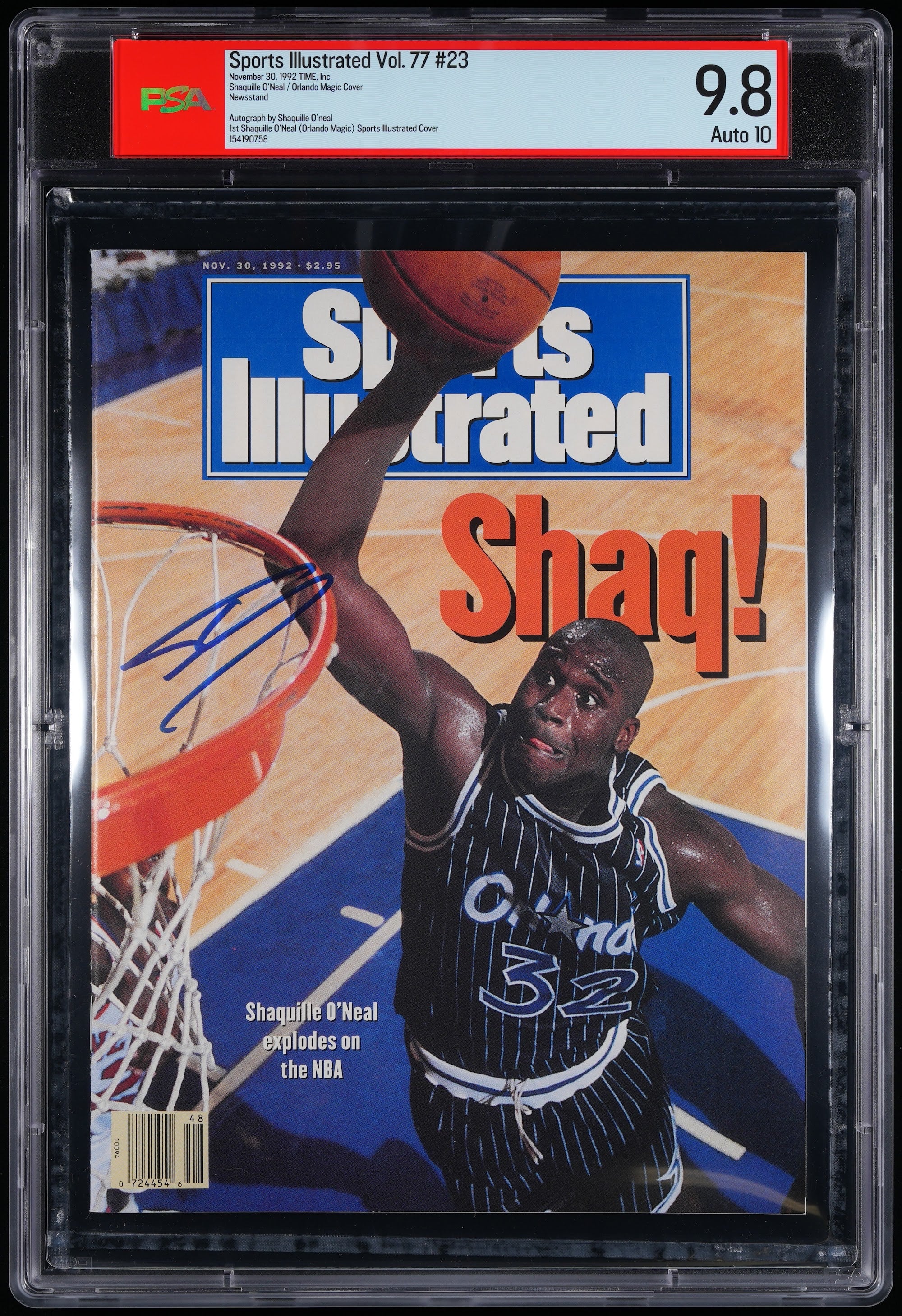 1992 Sports Illustrated 1st Cover Autographed – PSA 9.8 Newsstand
