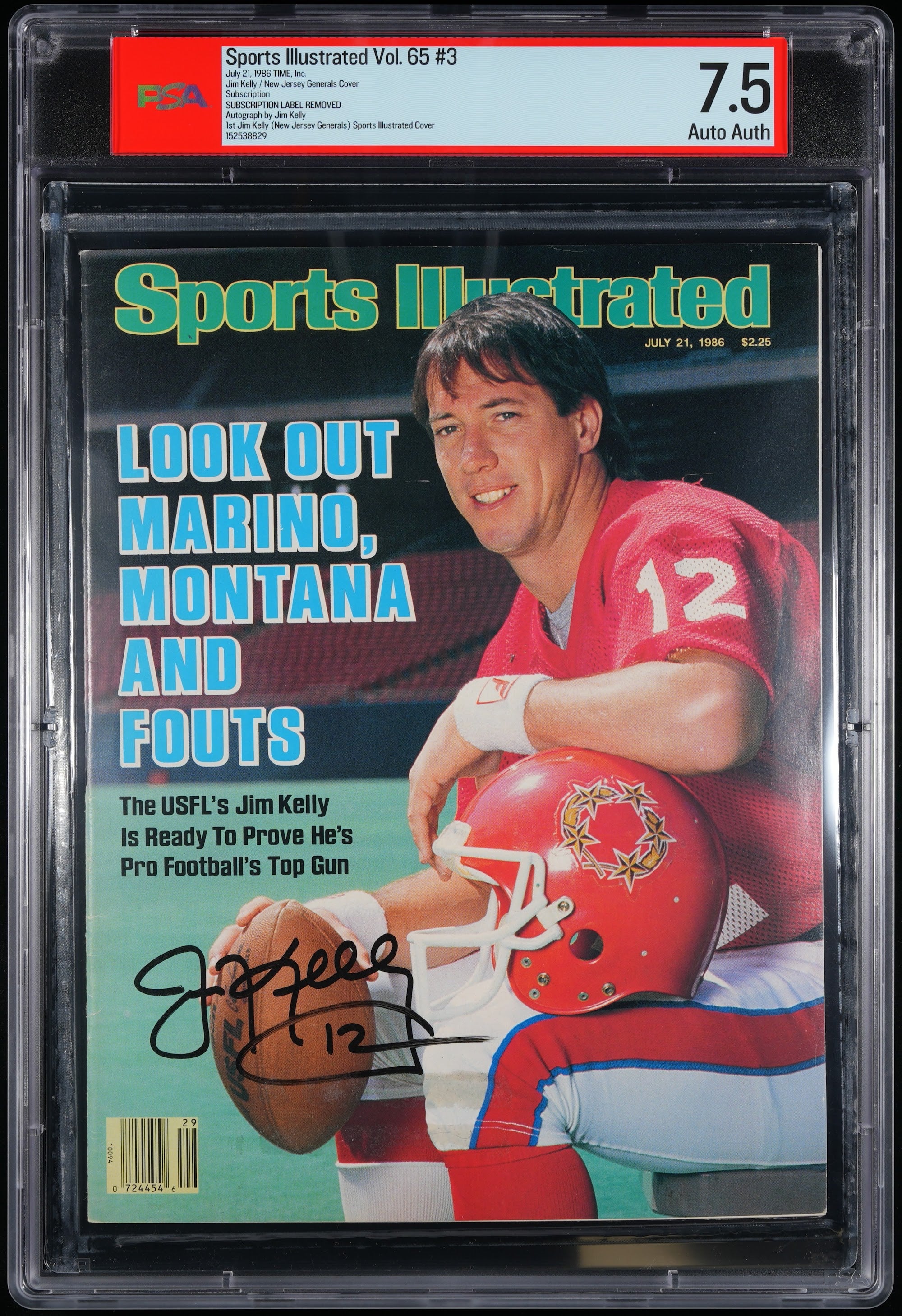 1986 Sports Illustrated Autographed – PSA 7.5 Subscription