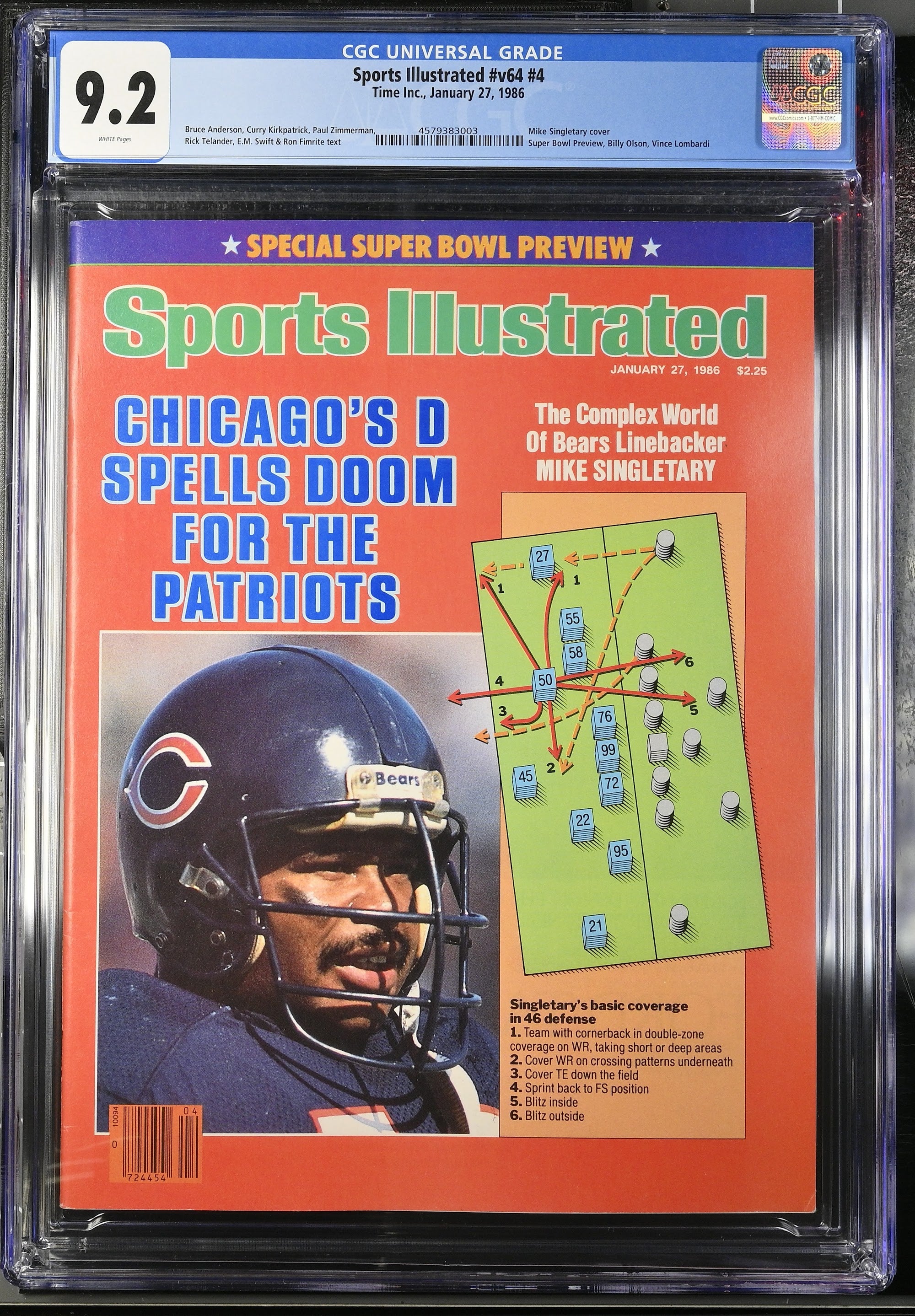 1986 Sports Illustrated Top Pop – CGC 9.2 Newsstand