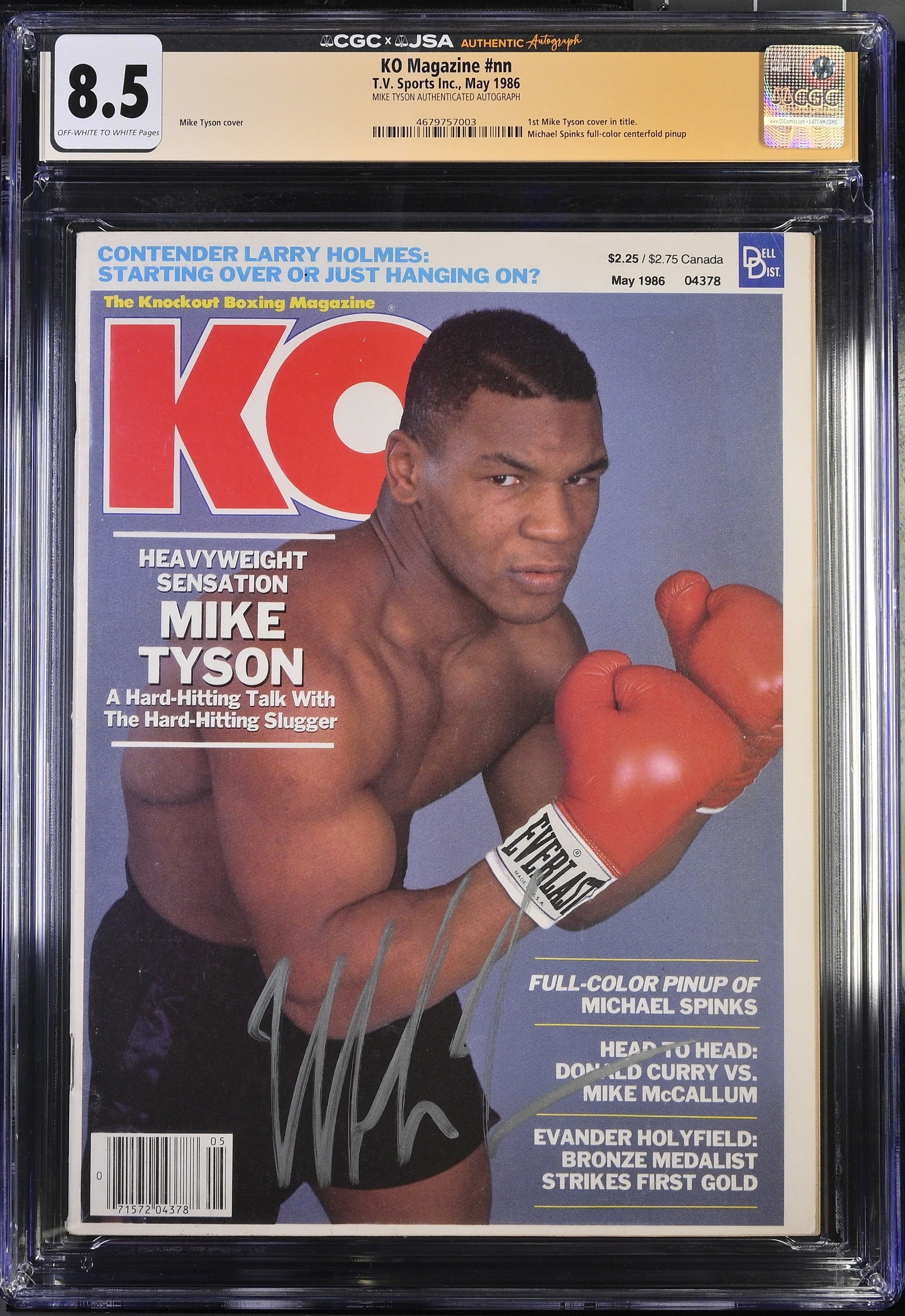 1986 Mike Tyson KO Boxing Magazine 1st Cover Top Pop – CGC 8.5 Newsstand