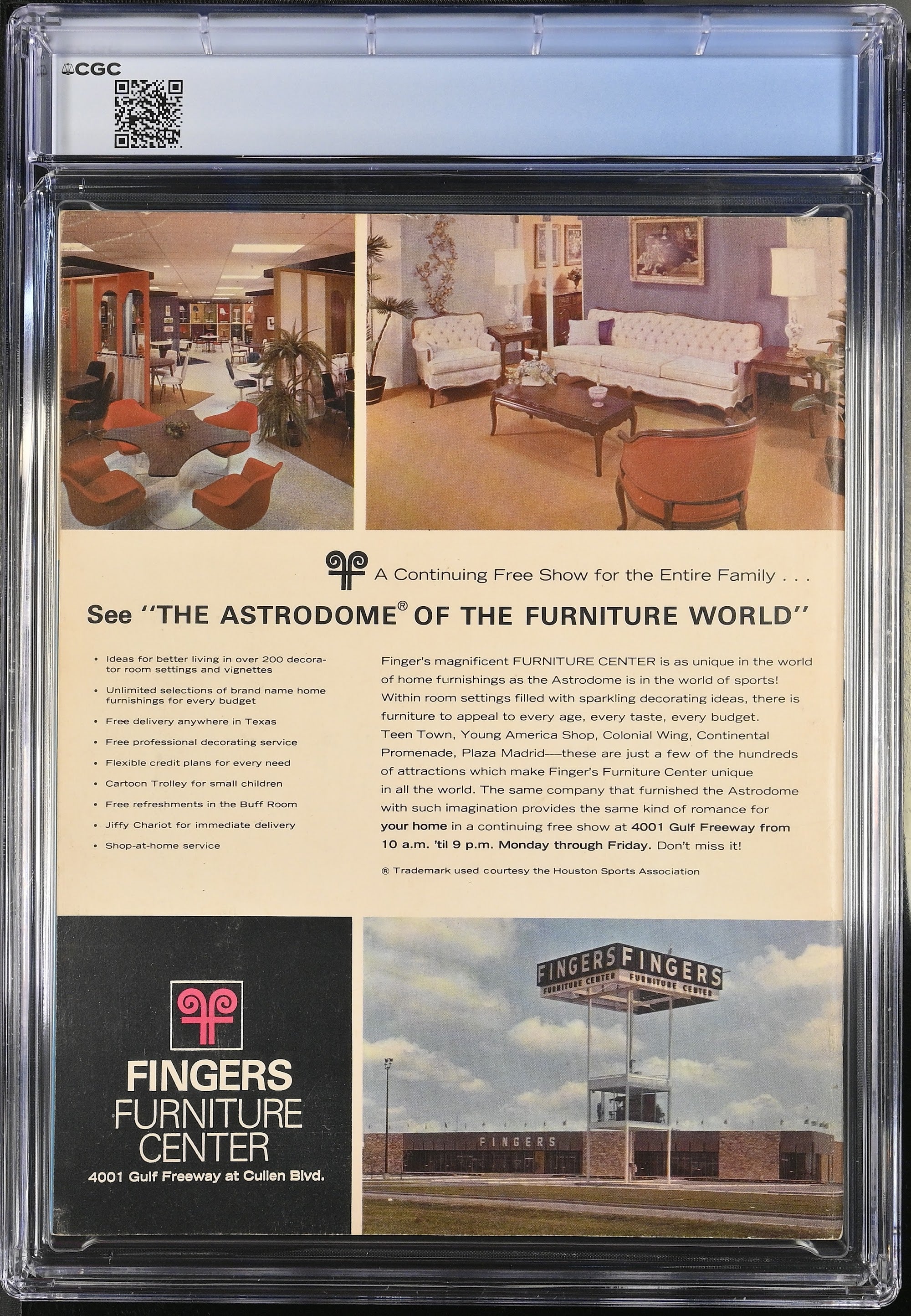 1966 Houston Astrodome – CGC 7.5 "8th Wonder of the World"