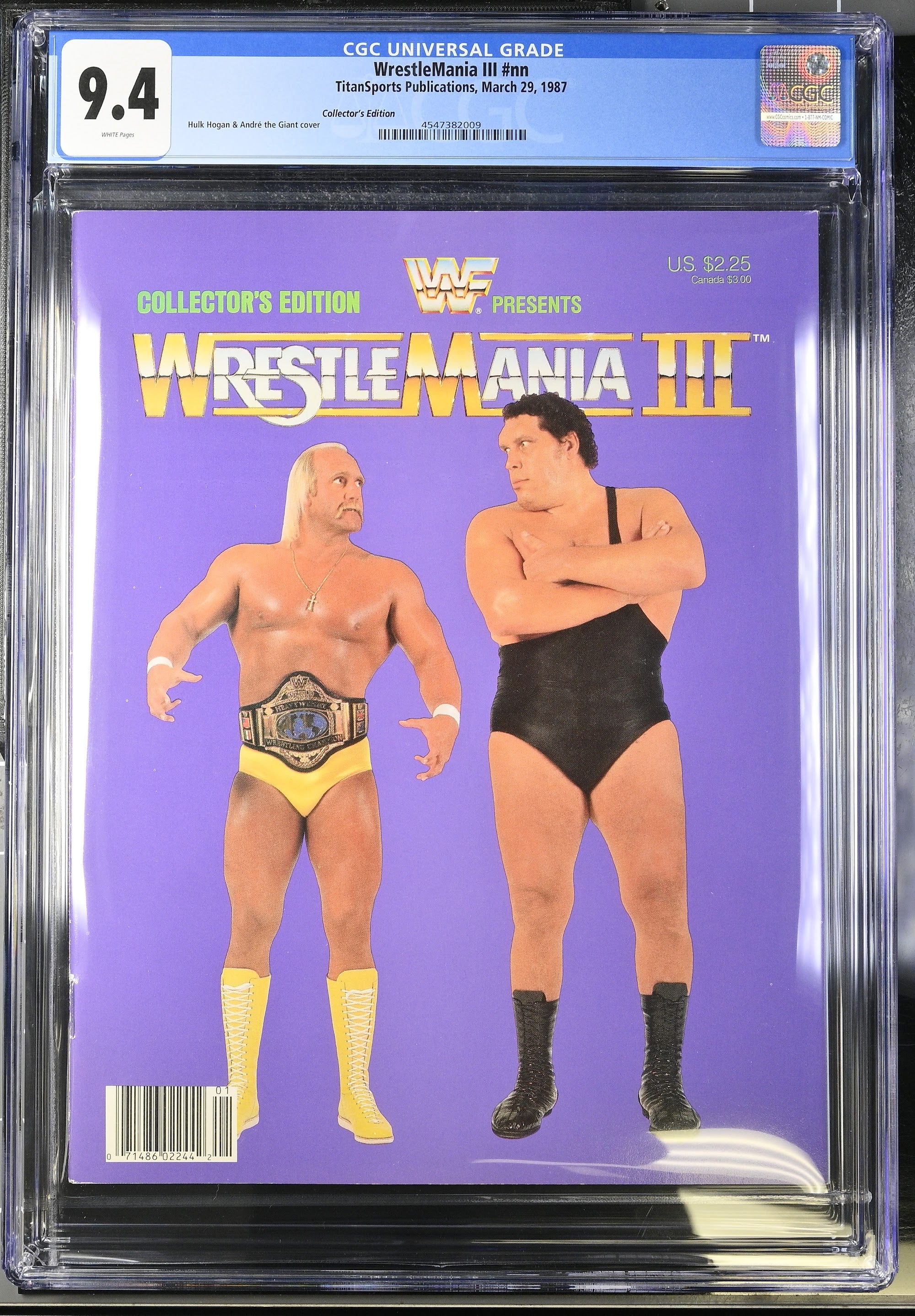 Hulk Hogan WrestleMania Program – CGC 9.4 Newsstand