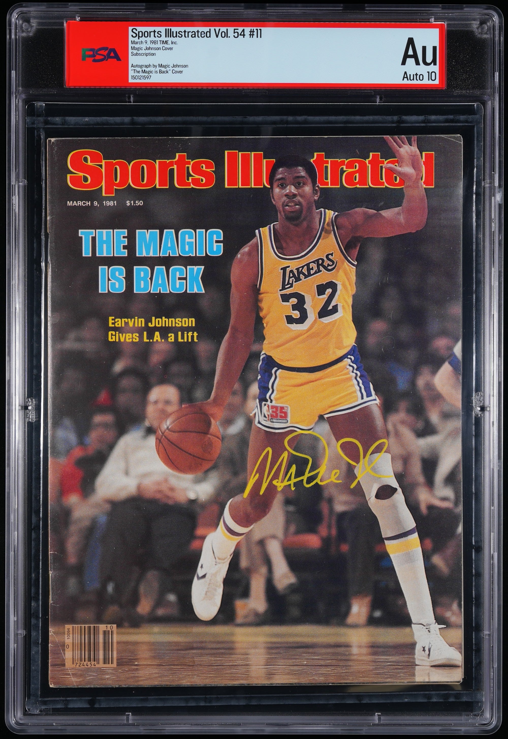 1981 Magic Johnson Sports Illustrated Autographed – PSA