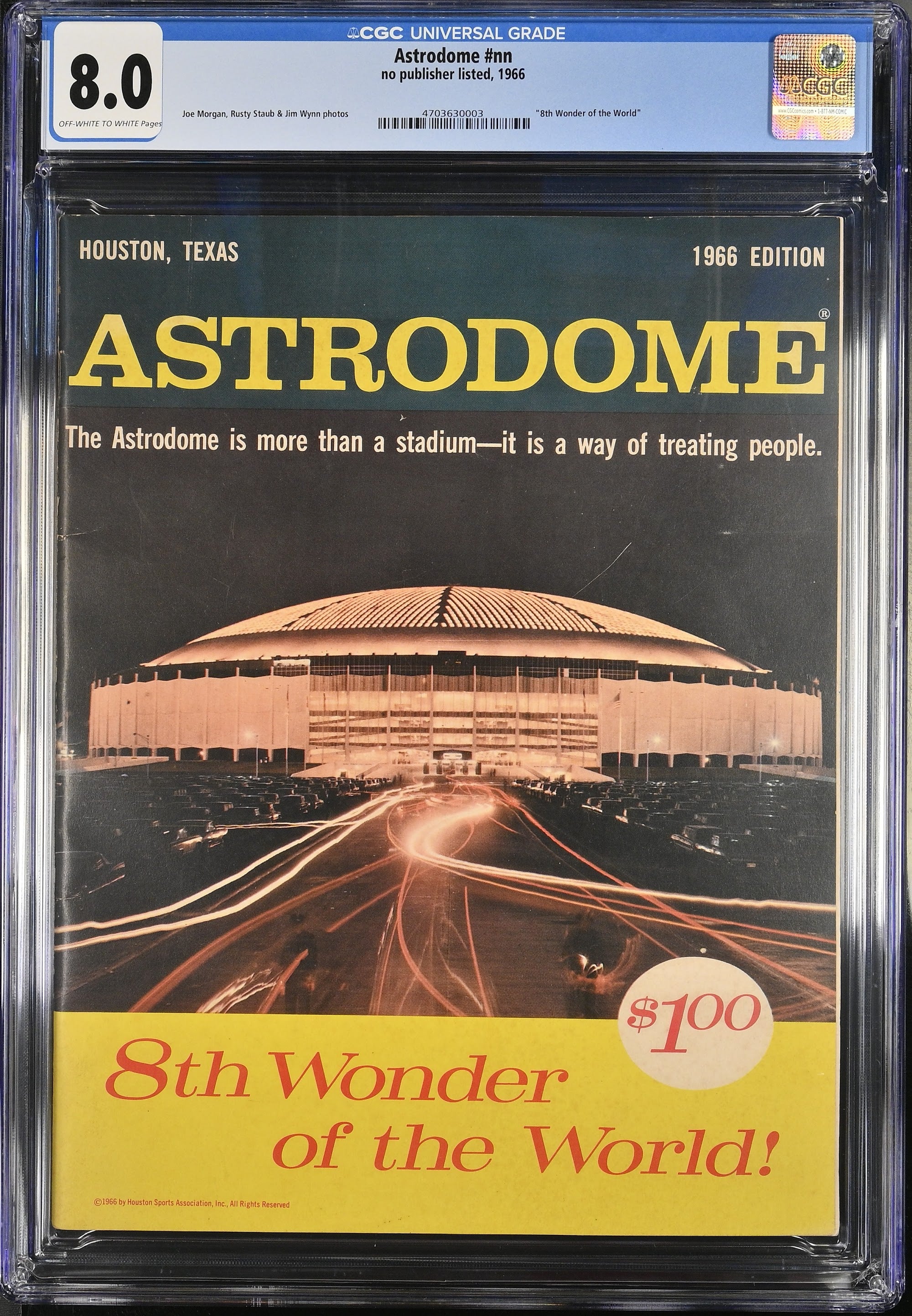 1966 Houston Astrodome – CGC 8 1966 Edition "8th Wonder of the World"-thumbmail-1