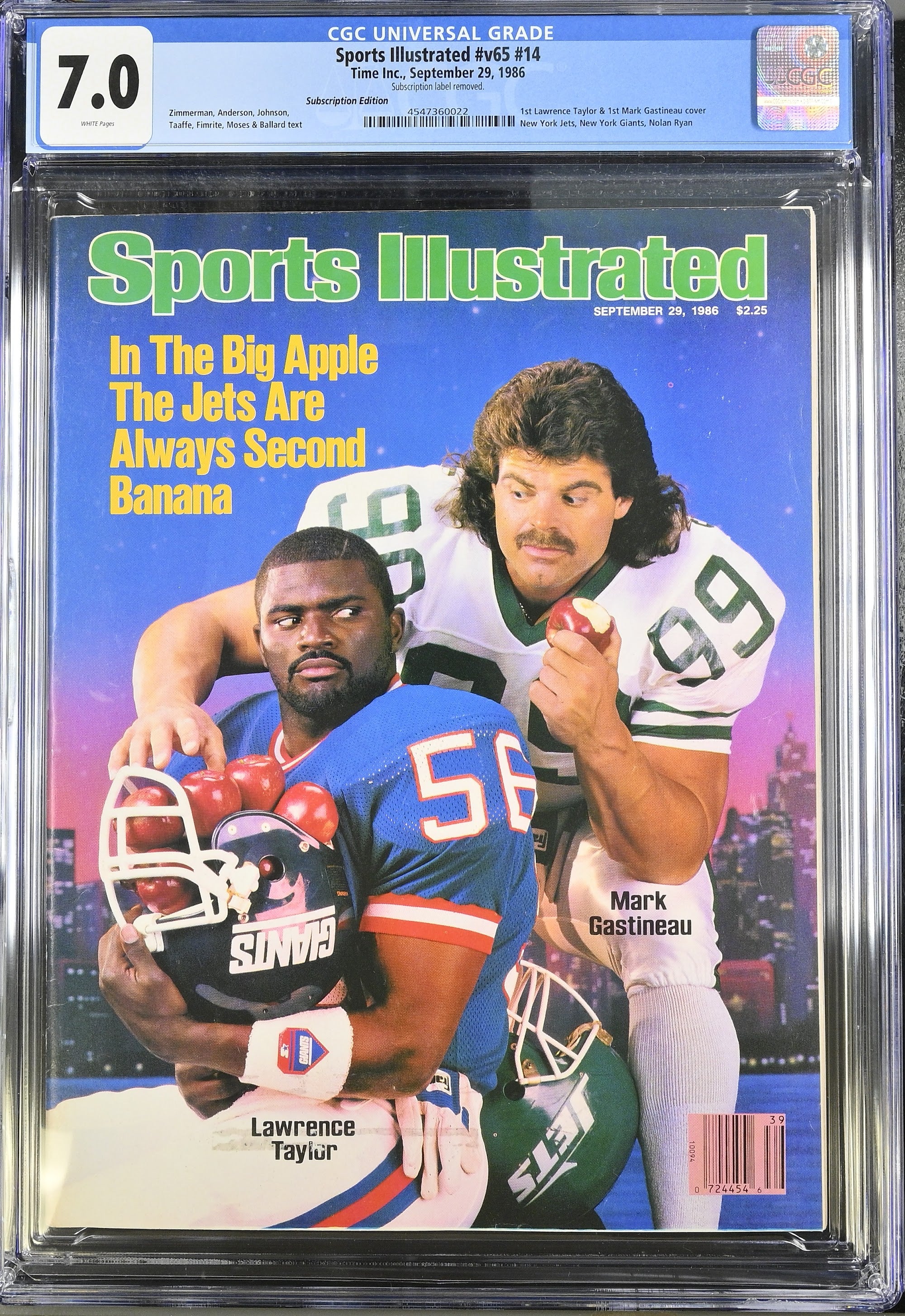 1986 Lawrence Taylor Sports Illustrated – CGC 7