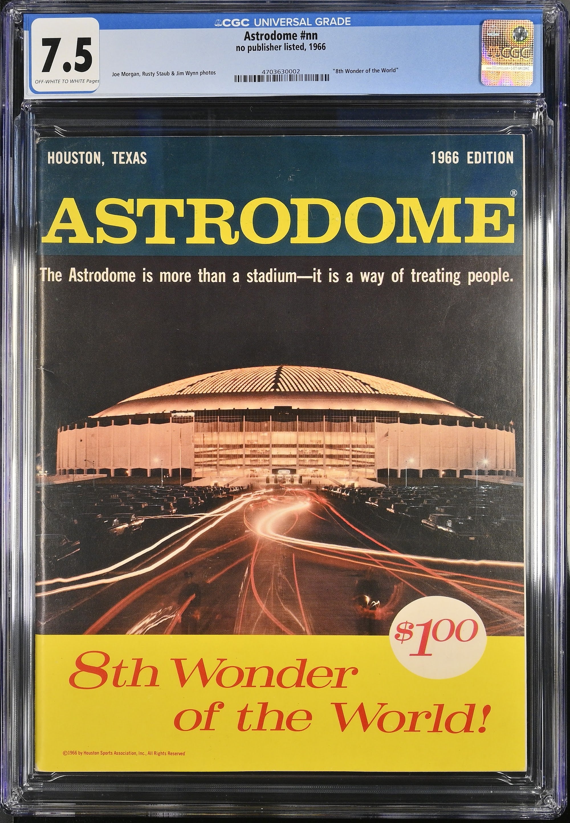 1966 Houston Astrodome – CGC 7.5 1966 Edition "8th Wonder of the World"