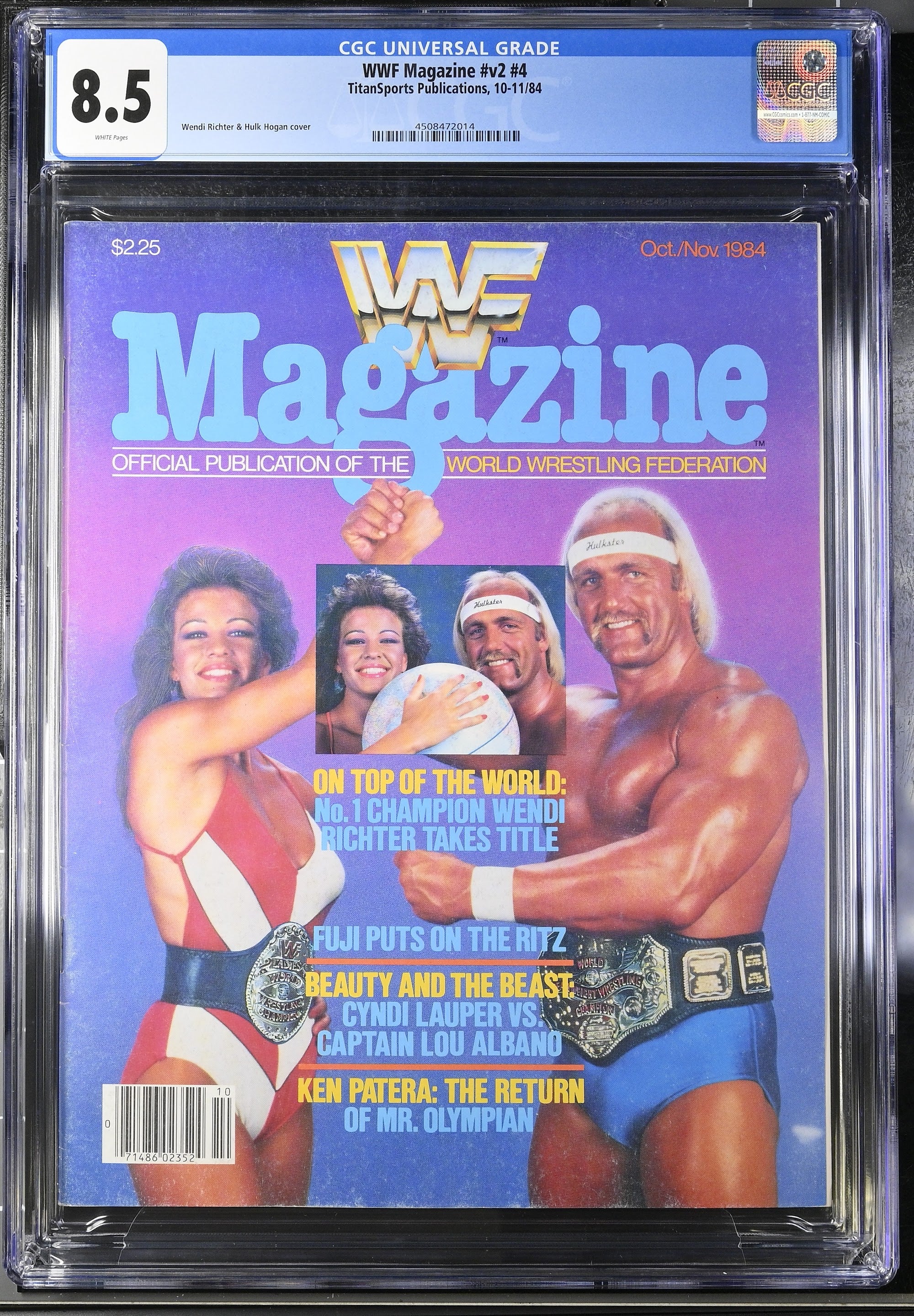 1984 Hulk Hogan WWF Magazine – CGC 8.5 Newsstand
