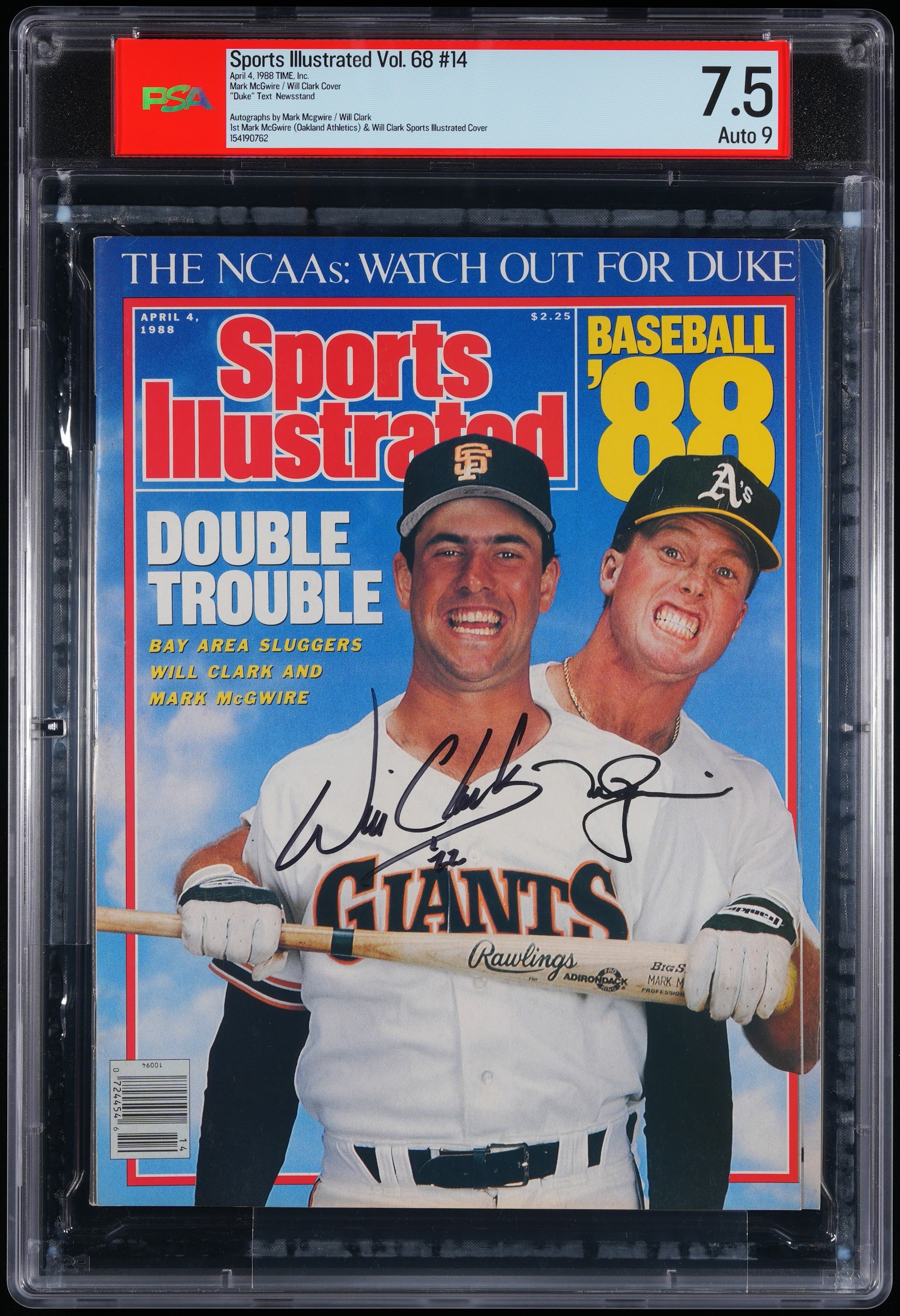 1988 Sports Illustrated 1st Cover Autographed – PSA 7.5 Newsstand