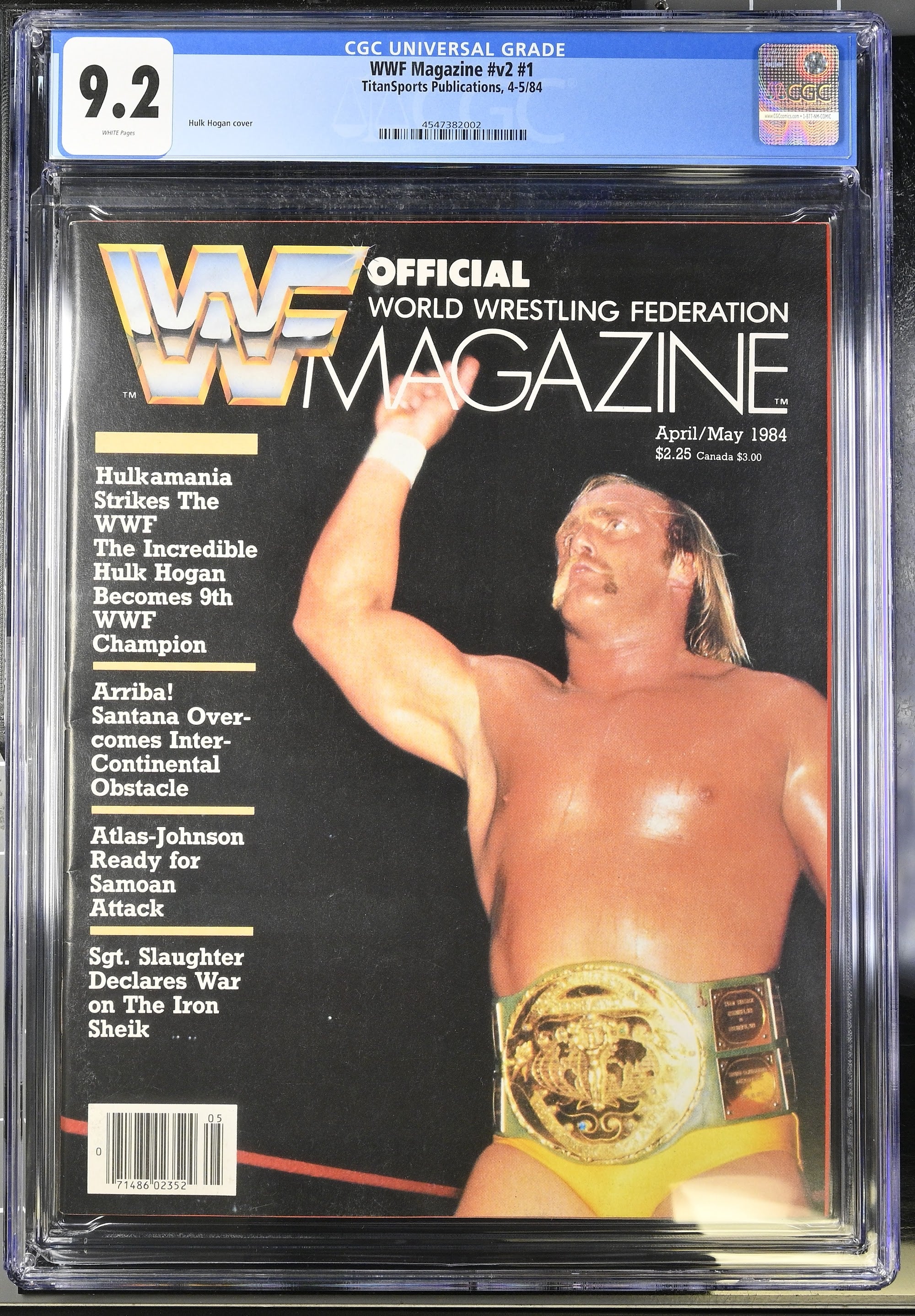 1984 Hulk Hogan WWF Magazine 1st Cover – CGC 9.2