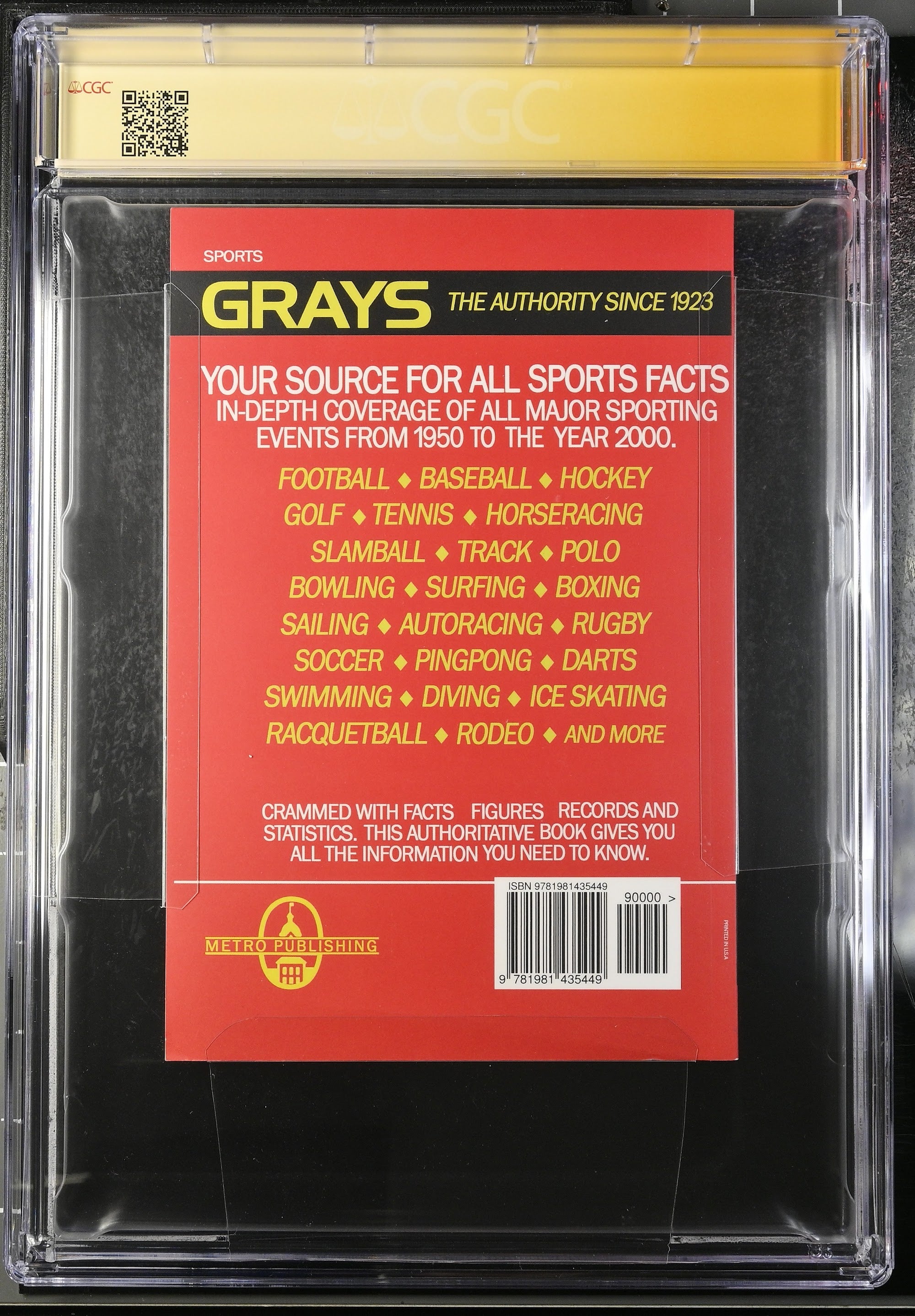 Gray's Sports Almanac Autographed – CGC Signature Series