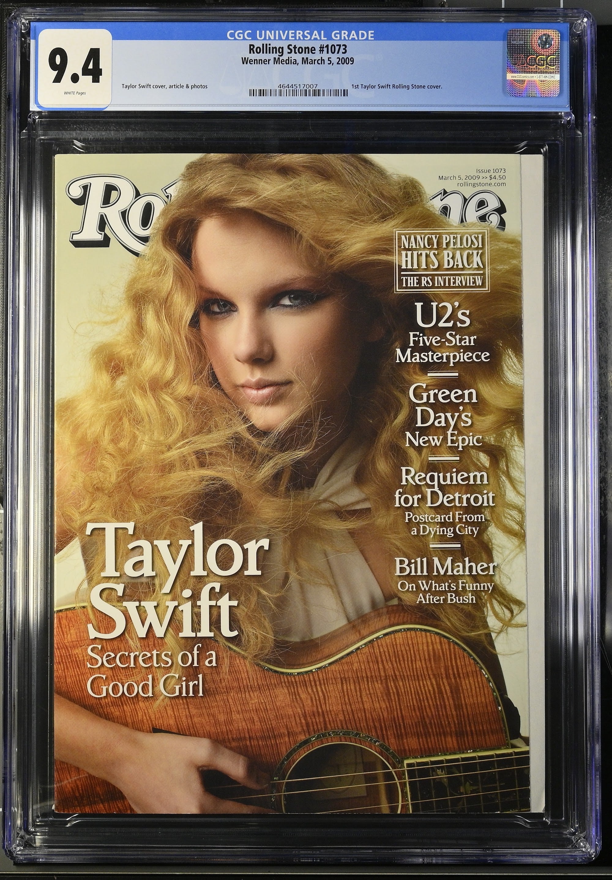 2009 Taylor Swift Rolling Stone 1st Cover – CGC 9.4